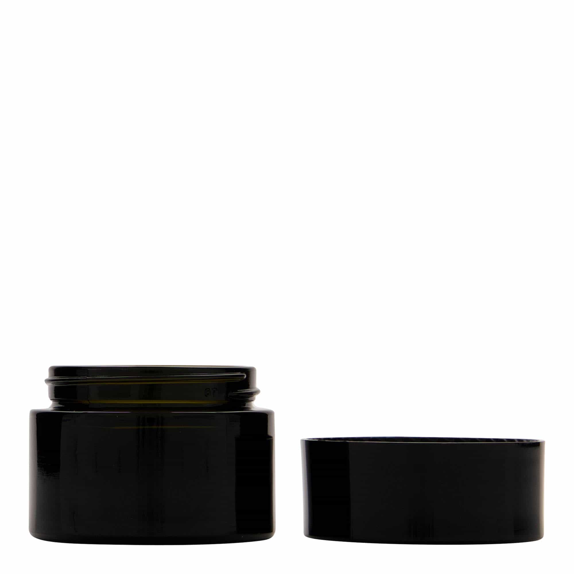 50 ml resirkuleringskrukke "Floria", glass, antikkgrønn, åpning: GPI 58/400
