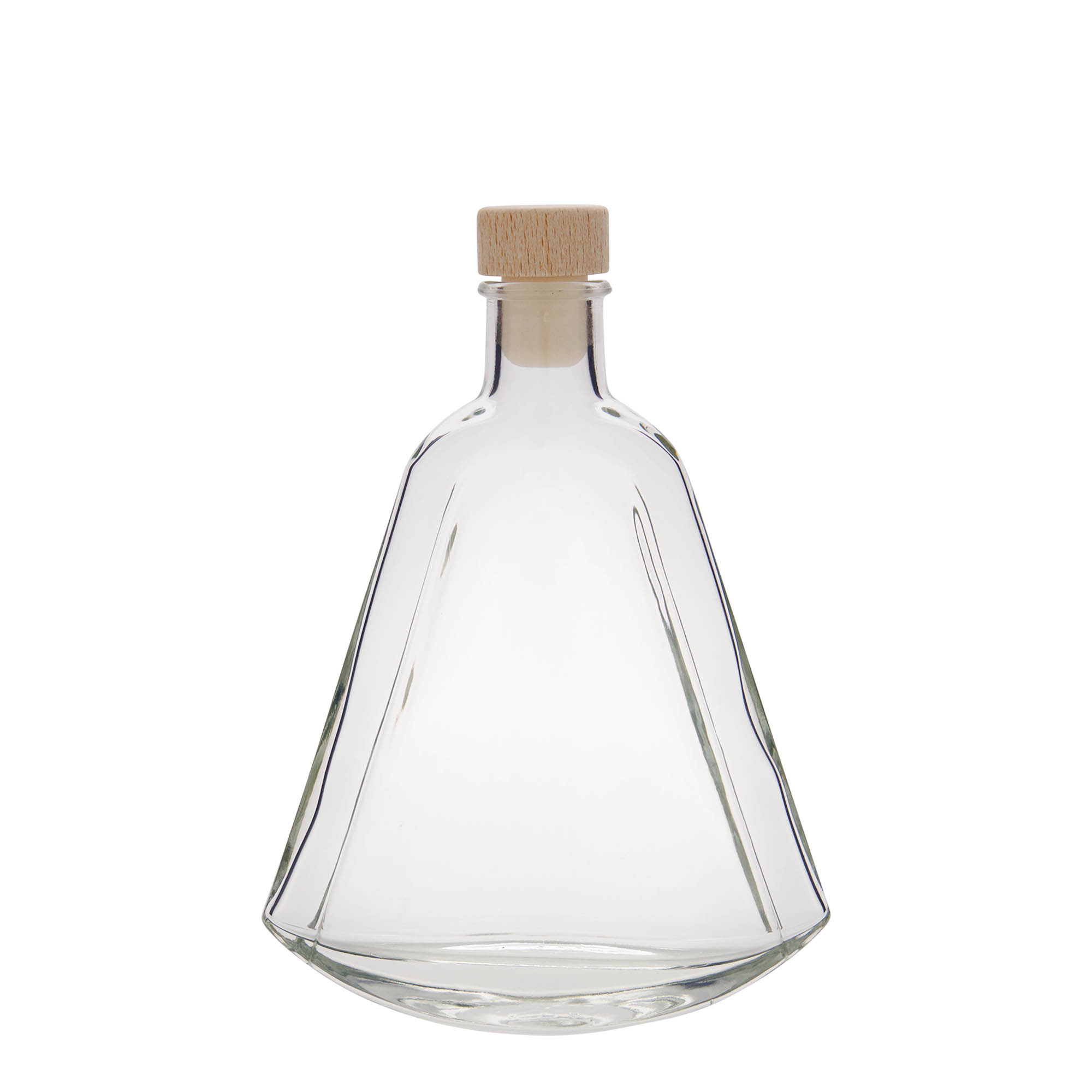 200 ml glassflaske 'Maurizio', oval, åpning: kork