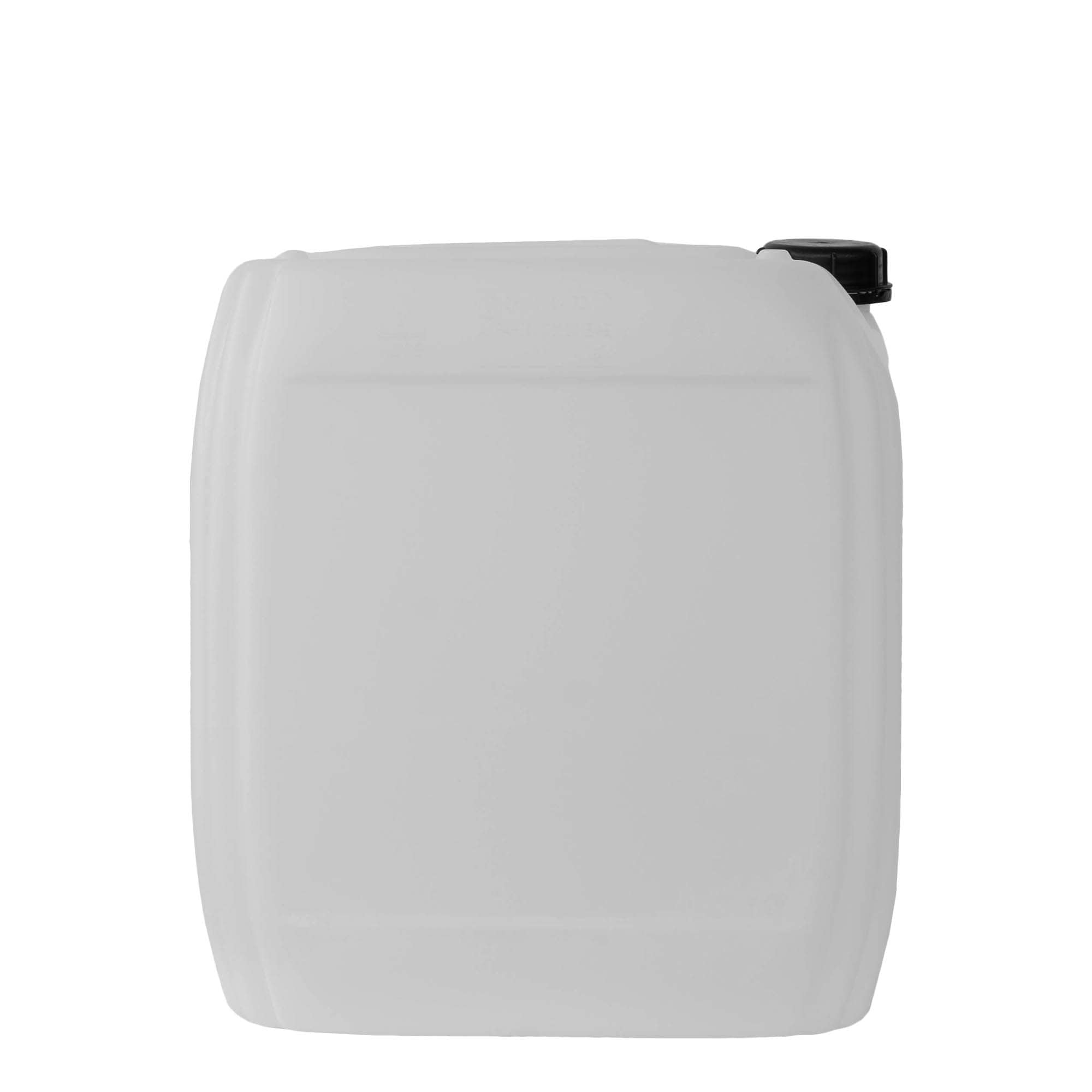 25 l kanne, rektangulær, HDPE-plast, natur, åpning: ND 60