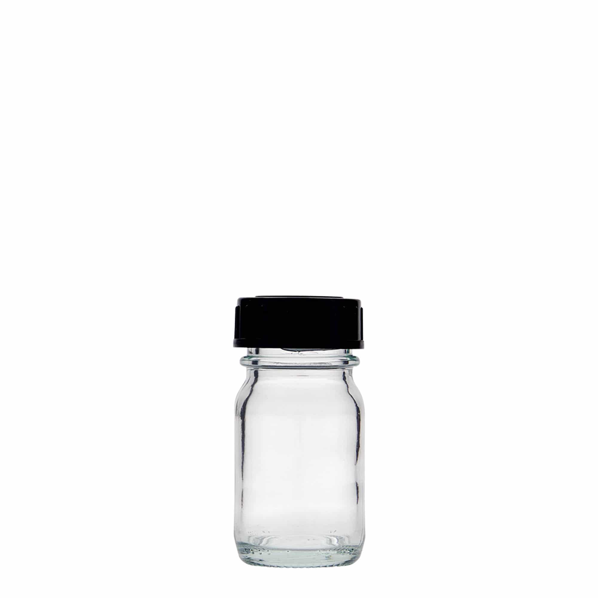 30 ml vidhalset glass, åpning: DIN 32
