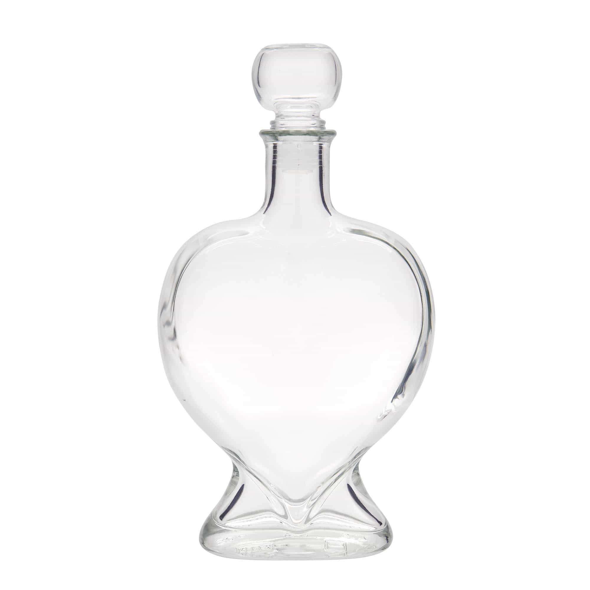 500 ml glassflaske "hjerte", åpning: Kork