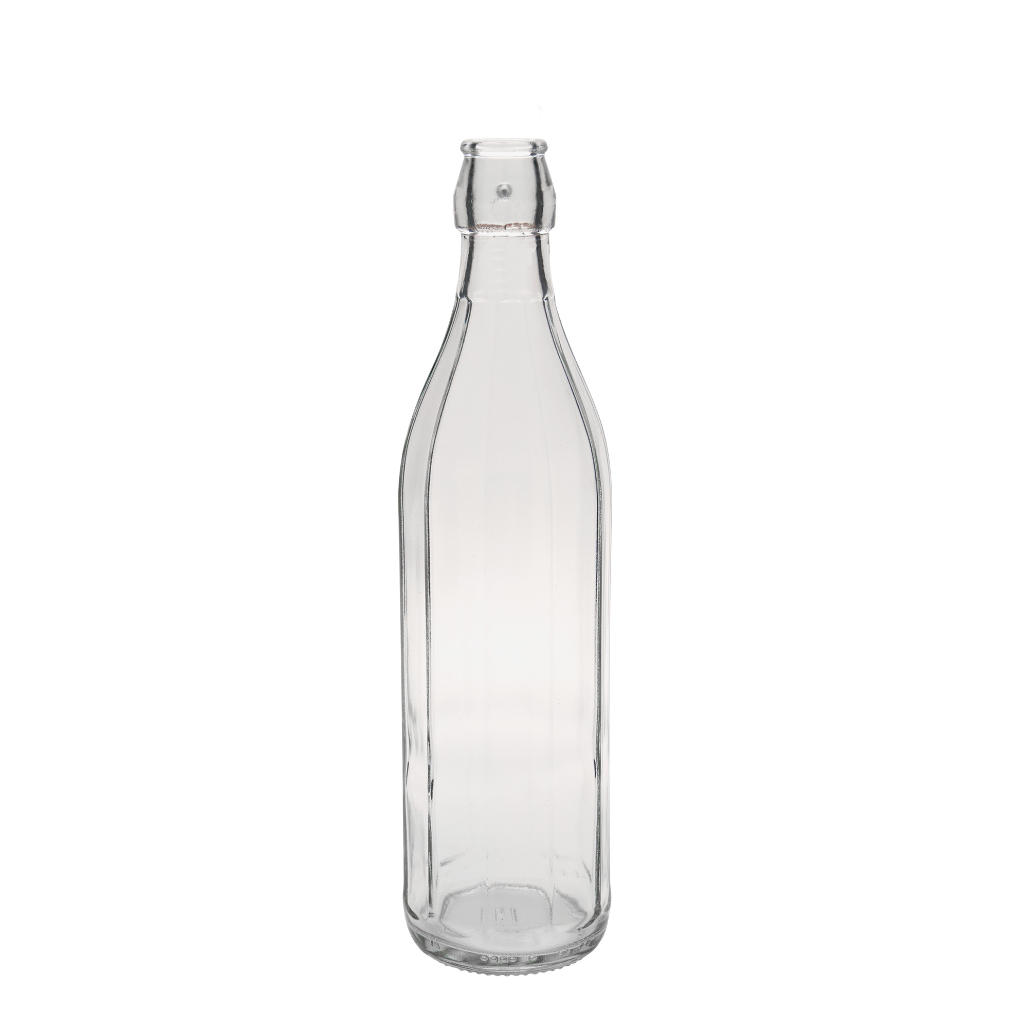 750 ml glassflaske 'Bravo', ti-kantet, åpning: patentlås