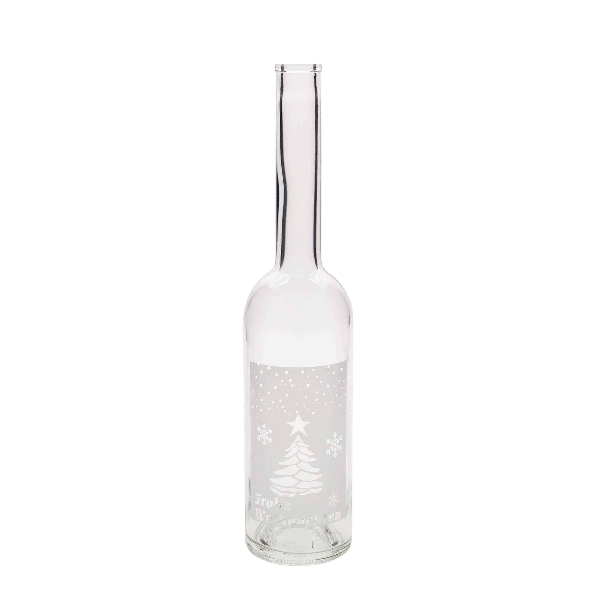500 ml glassflaske "Opera", motiv: Hvit jul, åpning: Kork 500 ml glassflaske "Opera", motiv: Hvit jul, åpning: Kork