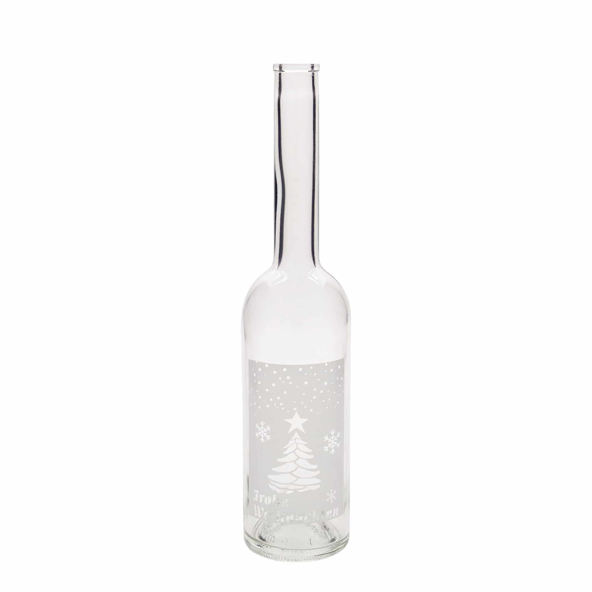 500 ml glassflaske 'Opera', motiv: Hvite jul, åpning: kork