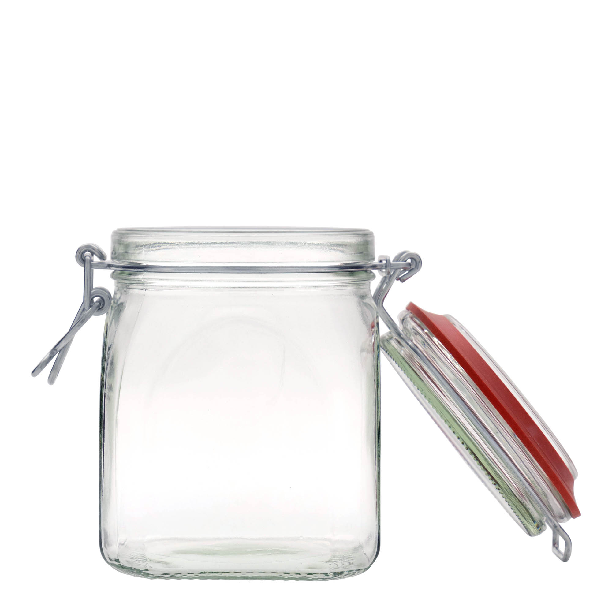 900 ml trådspenneglass, firkantet, åpning: trådspenneåpning