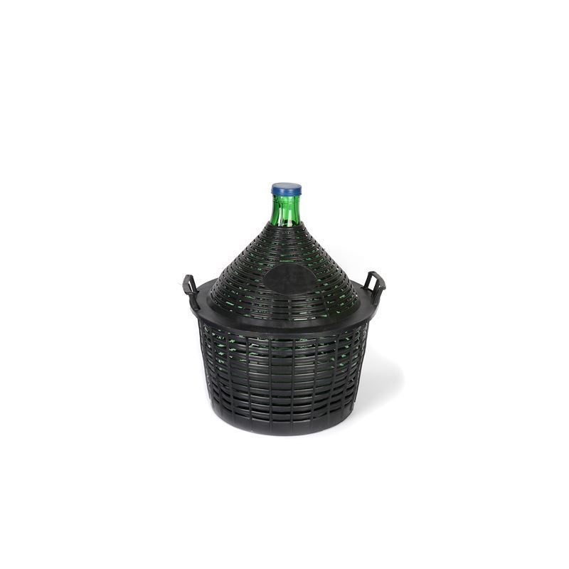 20 l ballongflaske med smal hals, glass, grønn, åpning: trykklokk 20 l ballongflaske med smal hals, glass, grønn, åpning: trykklokk