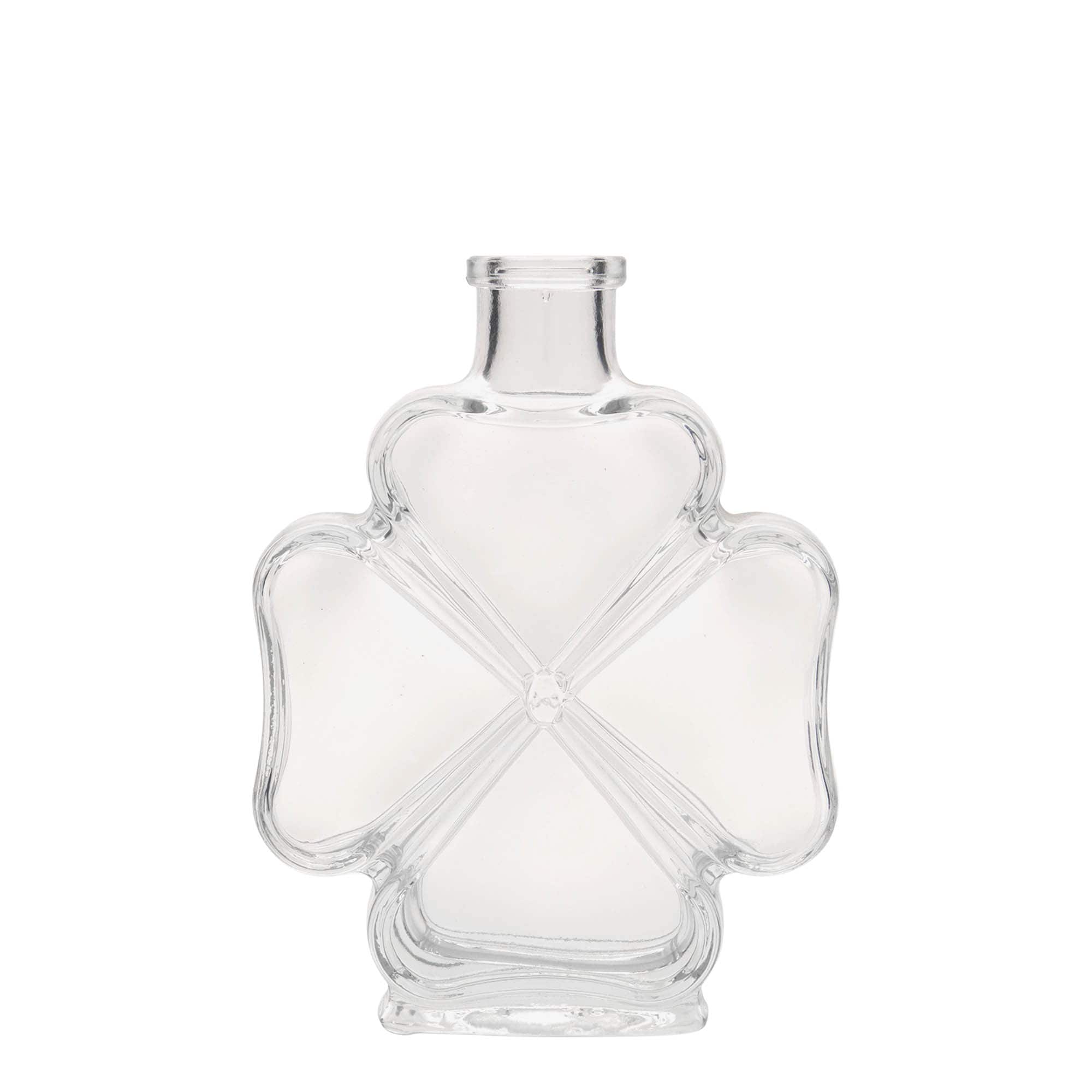 200 ml glassflaske 'Kløverblad', åpning: kork
