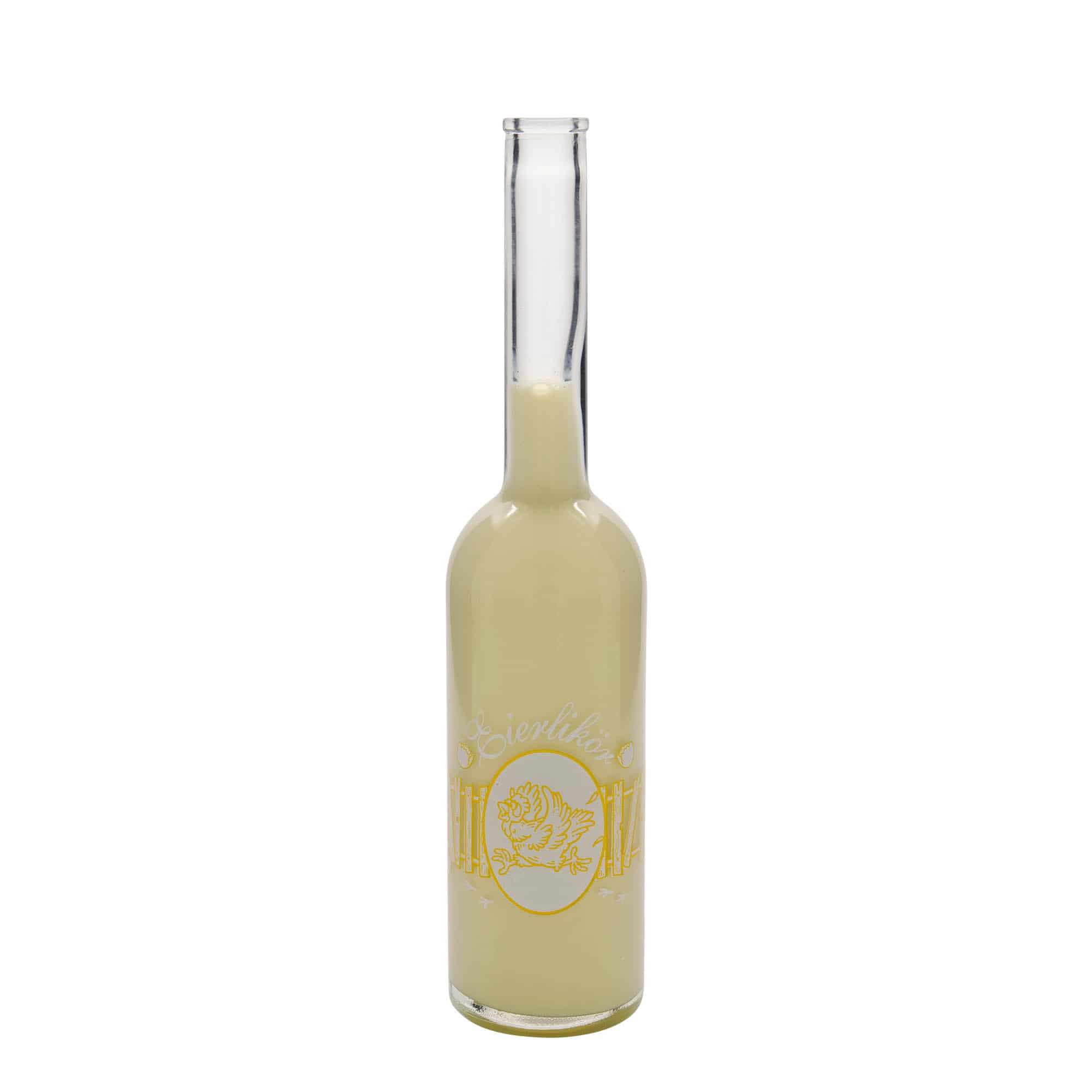 500 ml glassflaske 'Opera', motiv: eggelikør, åpning: kork 500 ml glassflaske 'Opera', motiv: eggelikør, åpning: kork