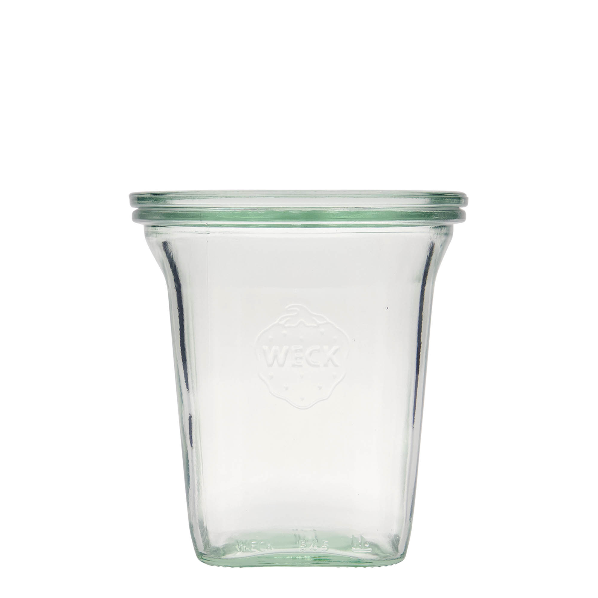545 ml WECK-Quadroglass, firkantet, åpning: rund kant 545 ml WECK-Quadroglass, firkantet, åpning: rund kant