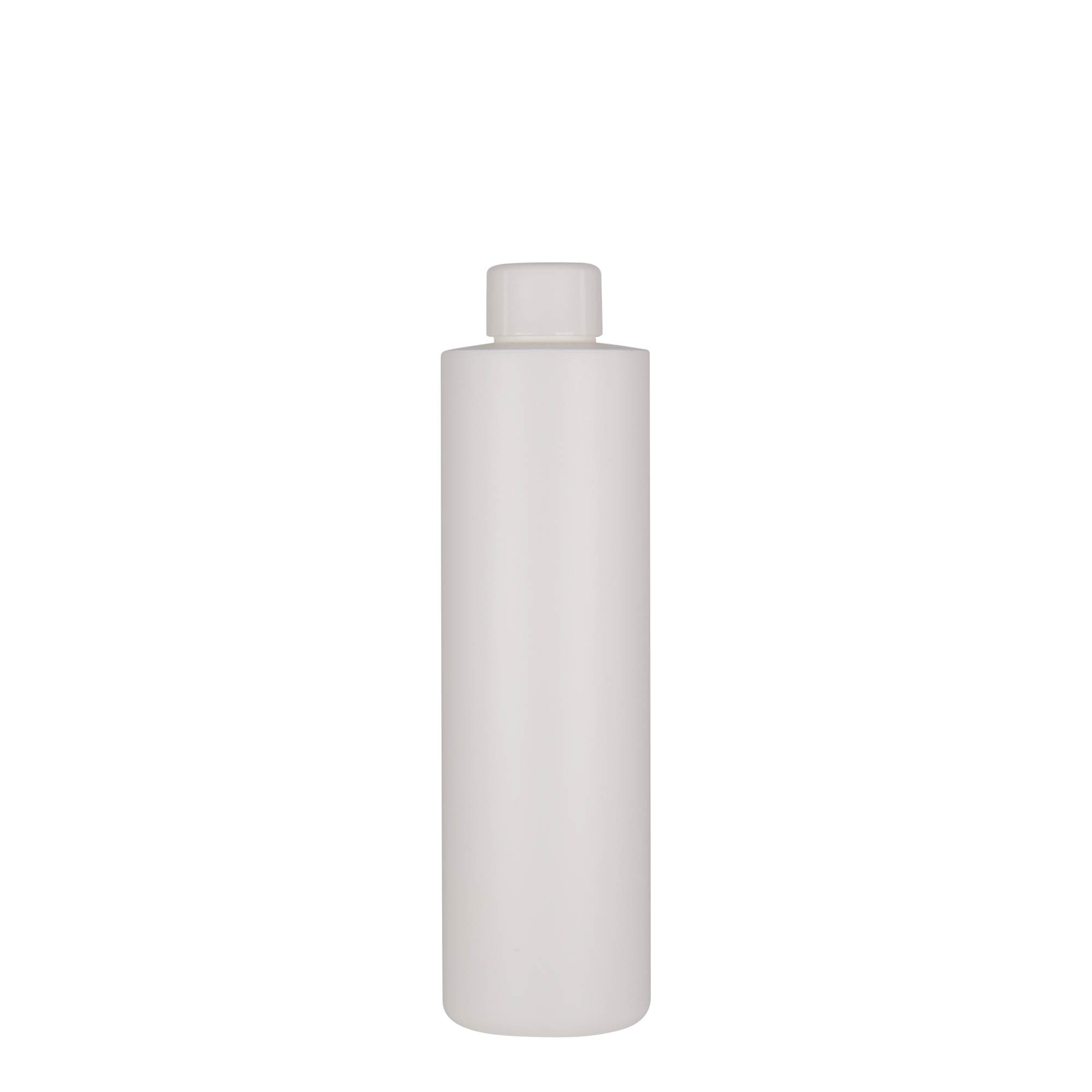 250 ml plastflaske 'Pipe', HDPE, hvit, åpning: 24/410