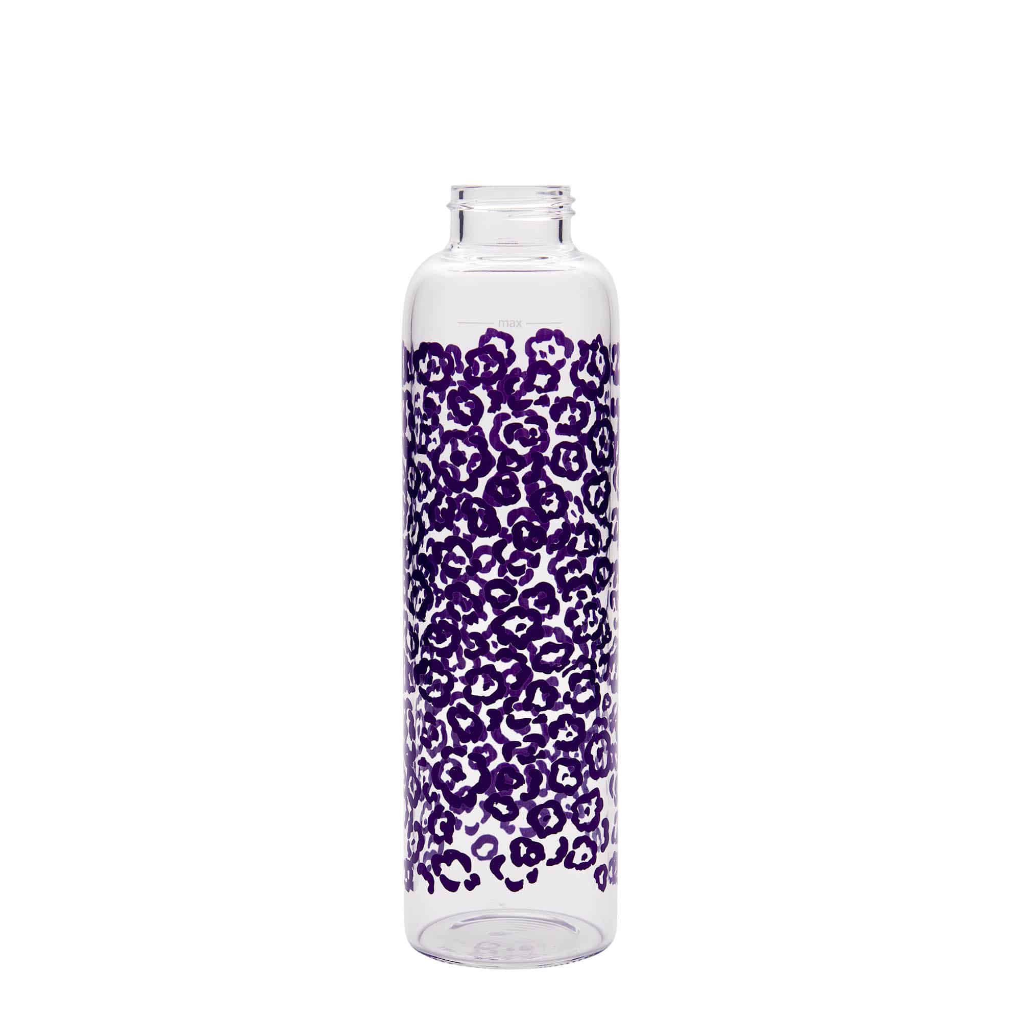 500 ml drikkeflaske "Perseus", motiv: Lilla blomster, åpning: Skrulokk
