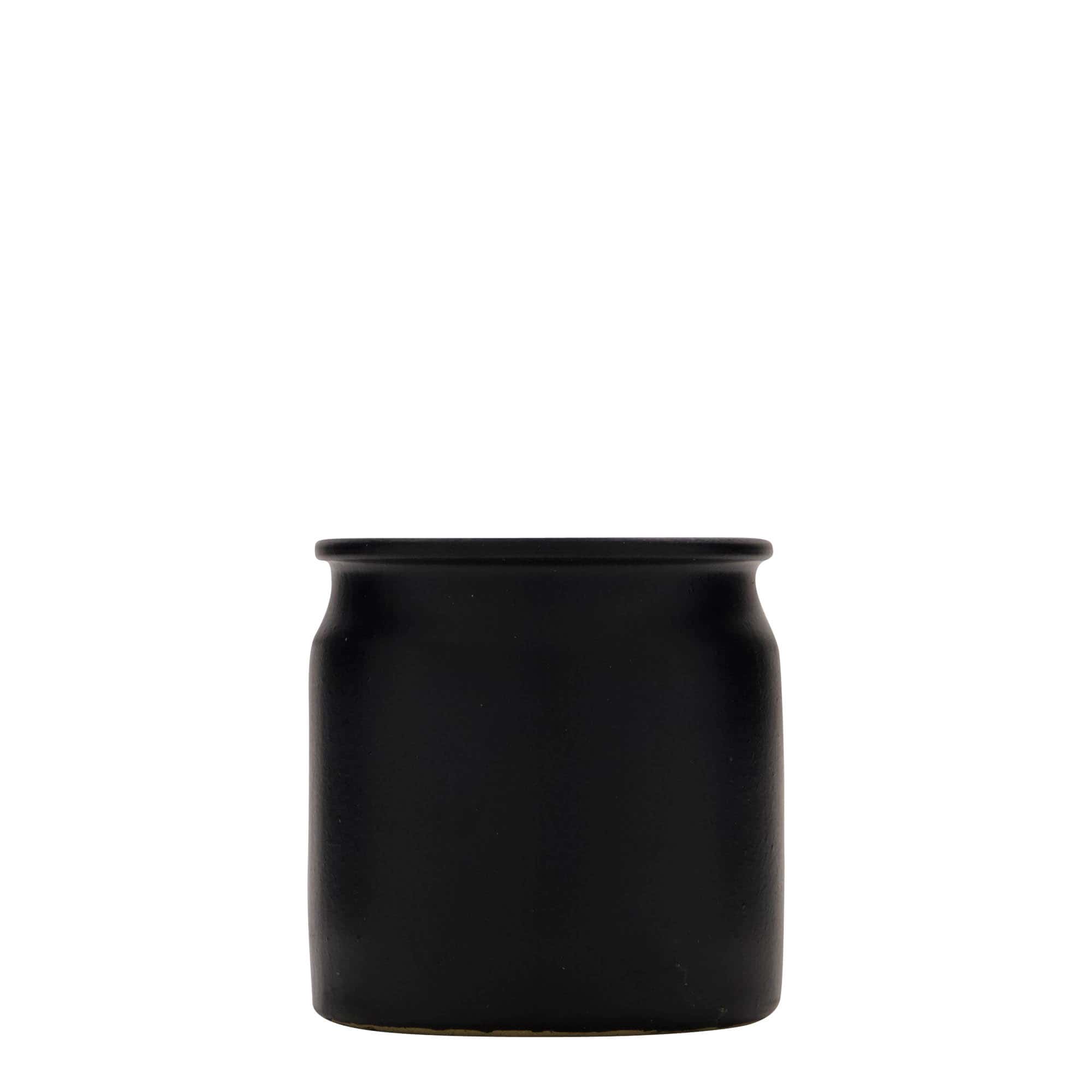 160 ml steintøykrukke, keramikk, svart, åpning: Kork 160 ml steintøykrukke, keramikk, svart, åpning: Kork
