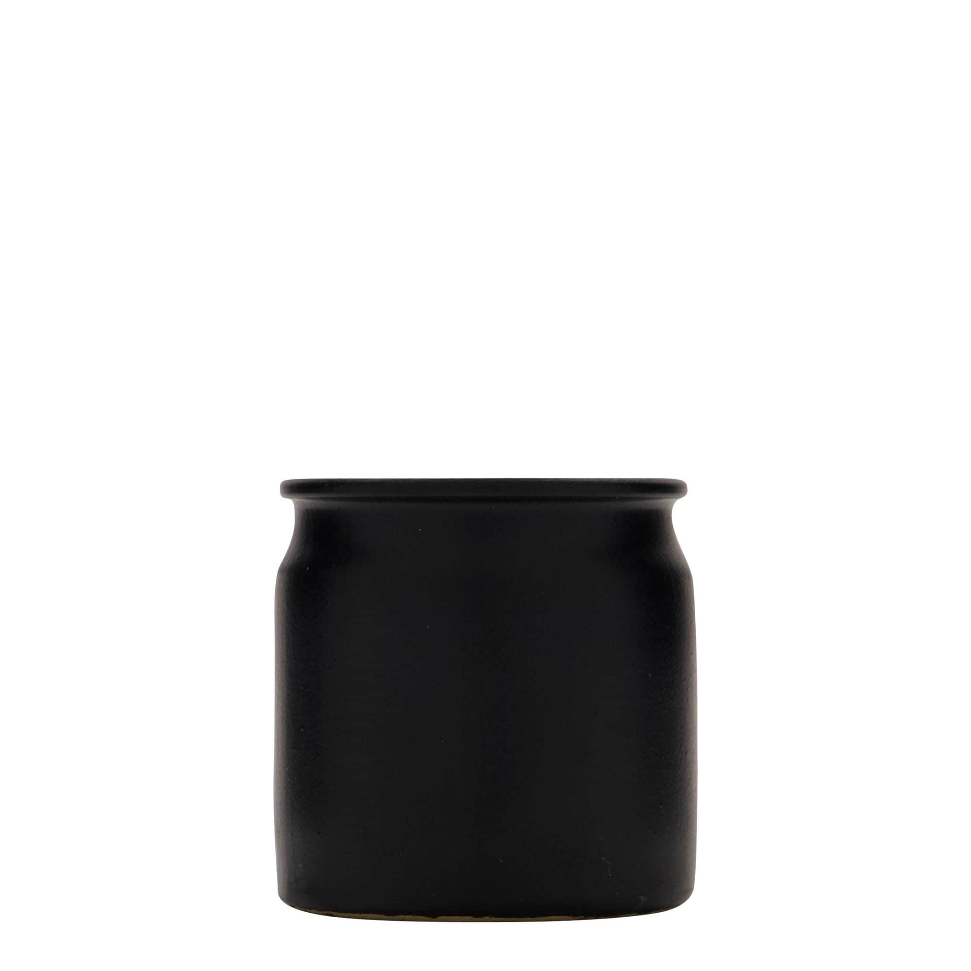 160 ml steingodsurne, keramikk, svart, åpning: kork