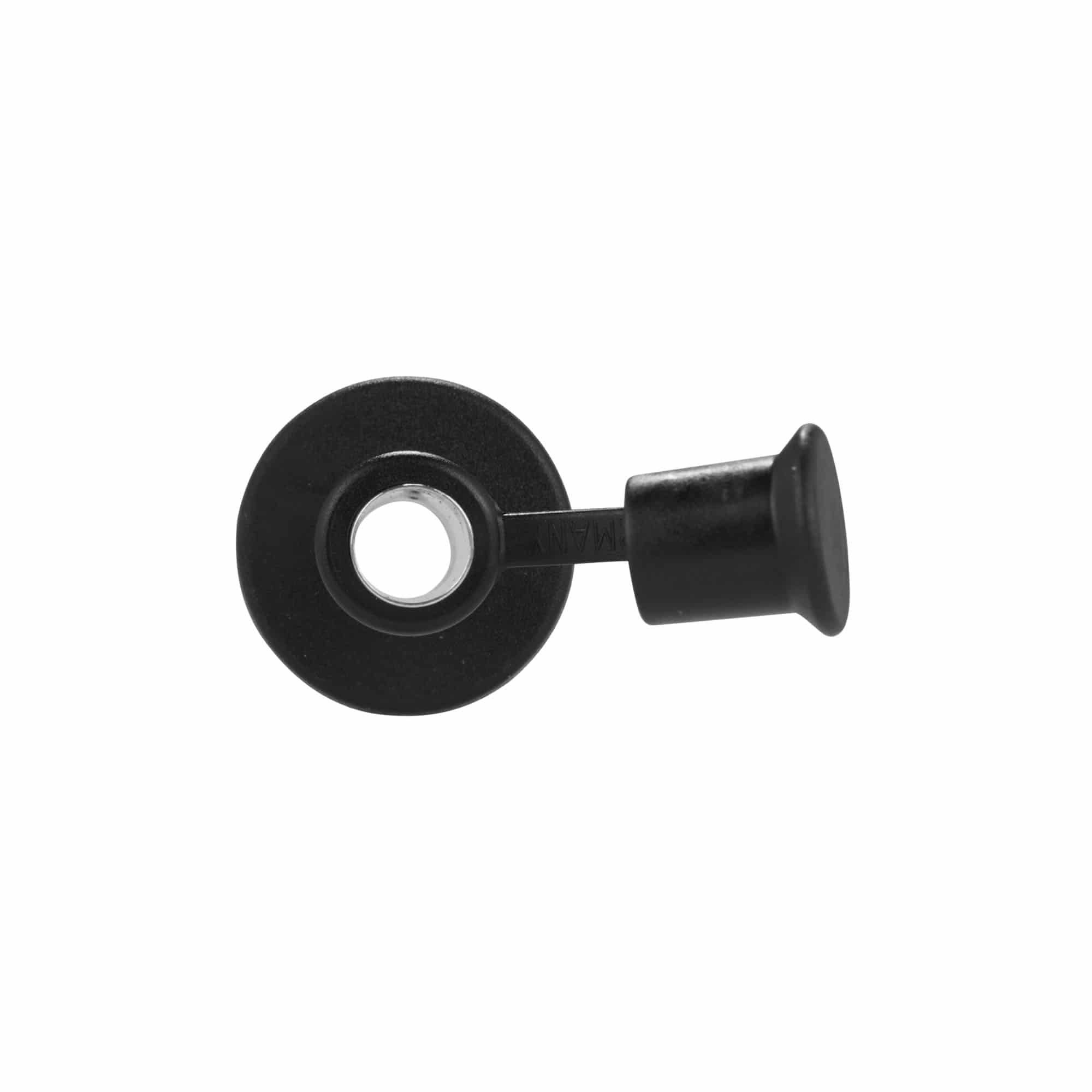 Hellutløp i rustfritt stål med hette, sølvfarget