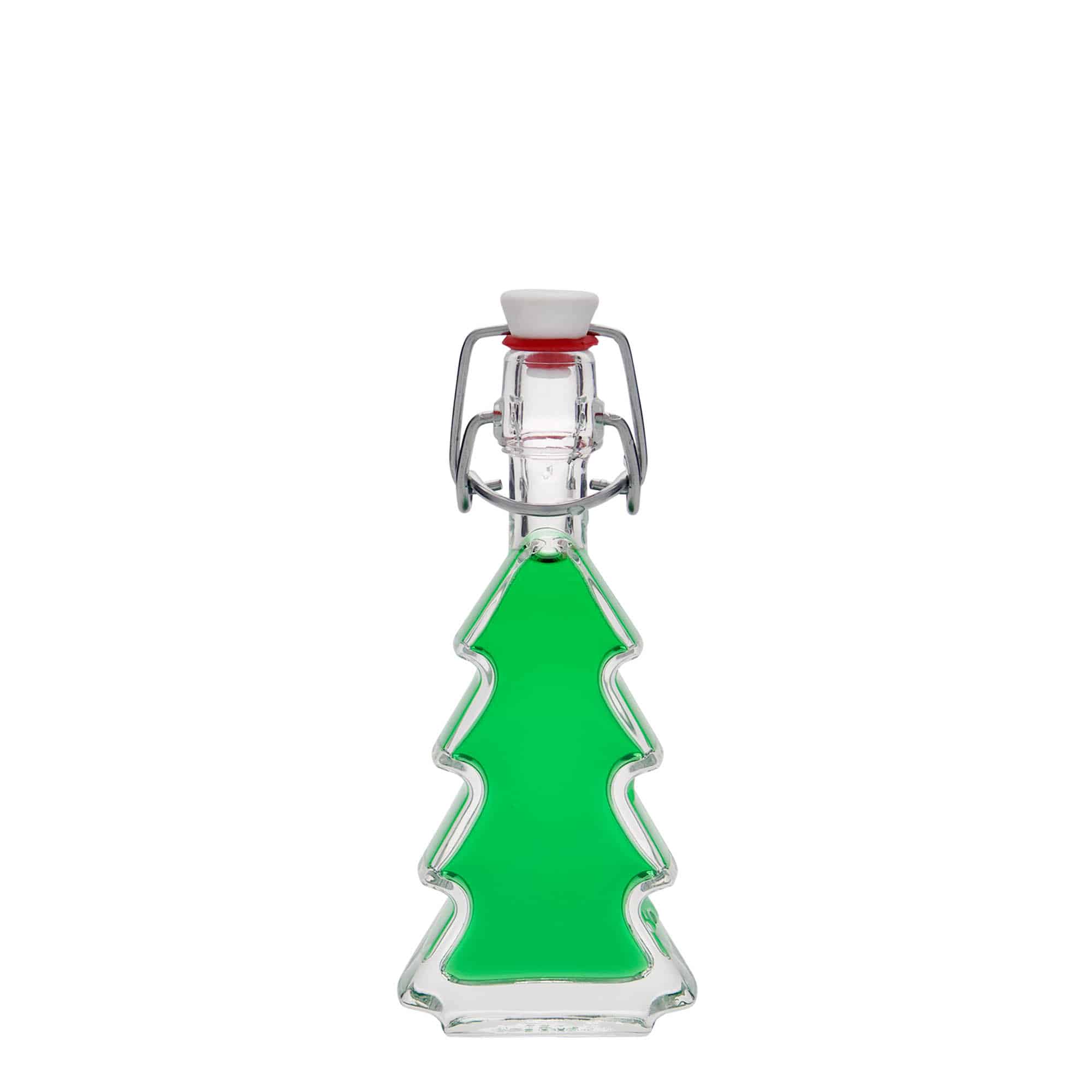 40 ml glassflaske "Juletre", åpning: Bøylelokk