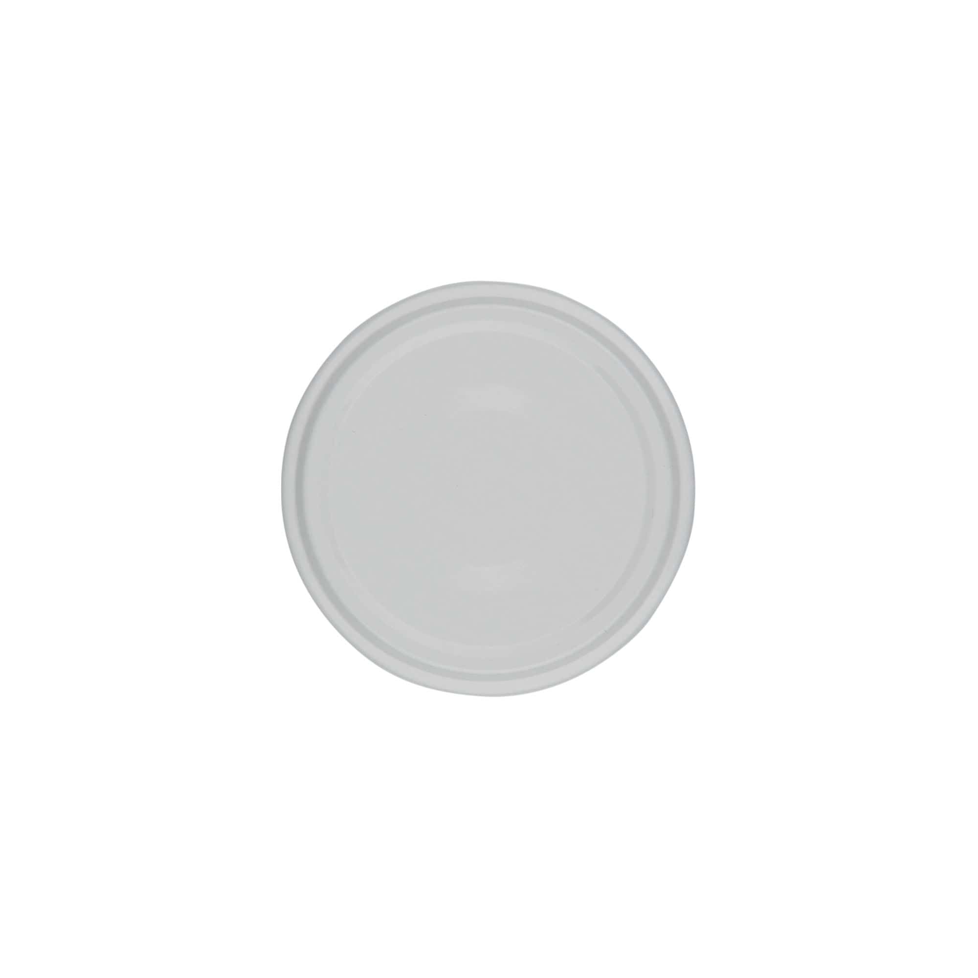 Twist-Off-lokk, hvit blikkplate, hvit, for åpning: TO 63