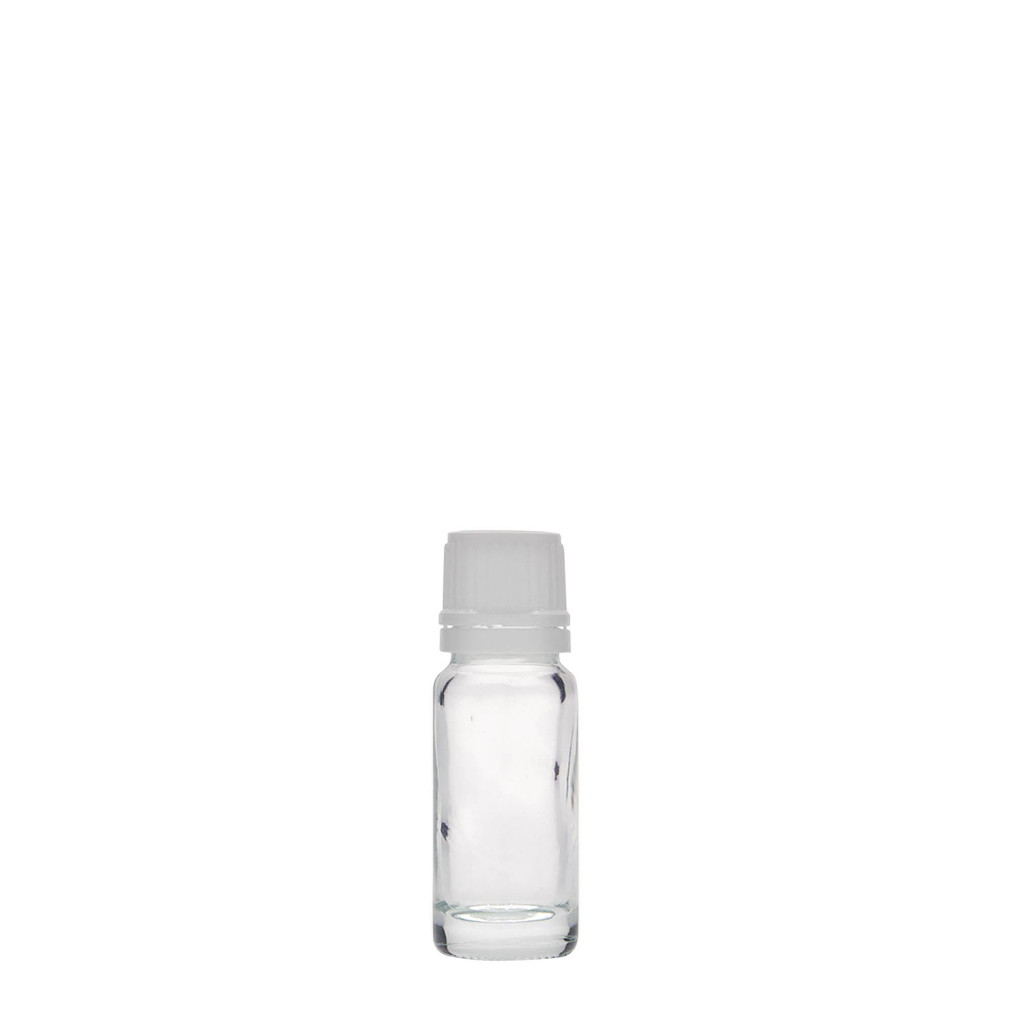10 ml medisinsk flaske, glass, åpning: DIN 18