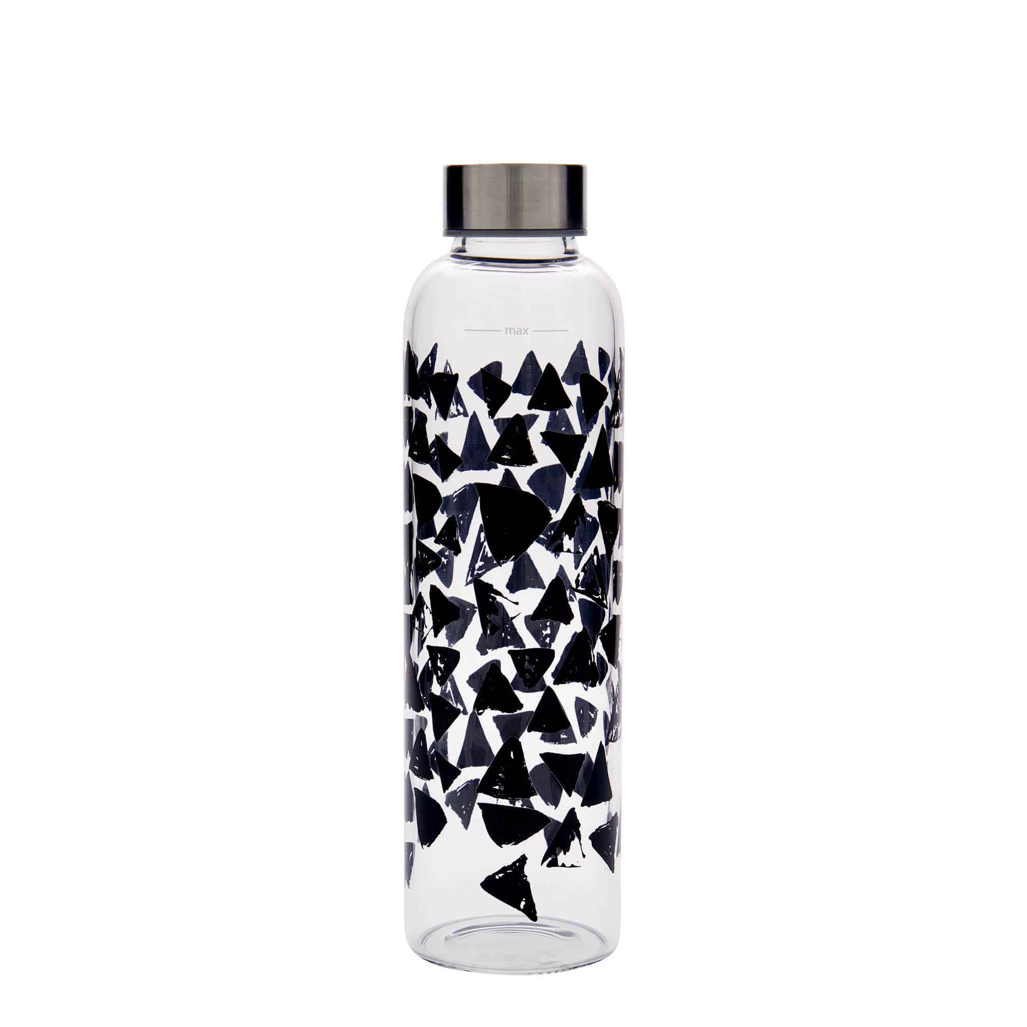 500 ml drikkeflaske "Perseus", motiv: Svarte trekanter, åpning: Skrulokk