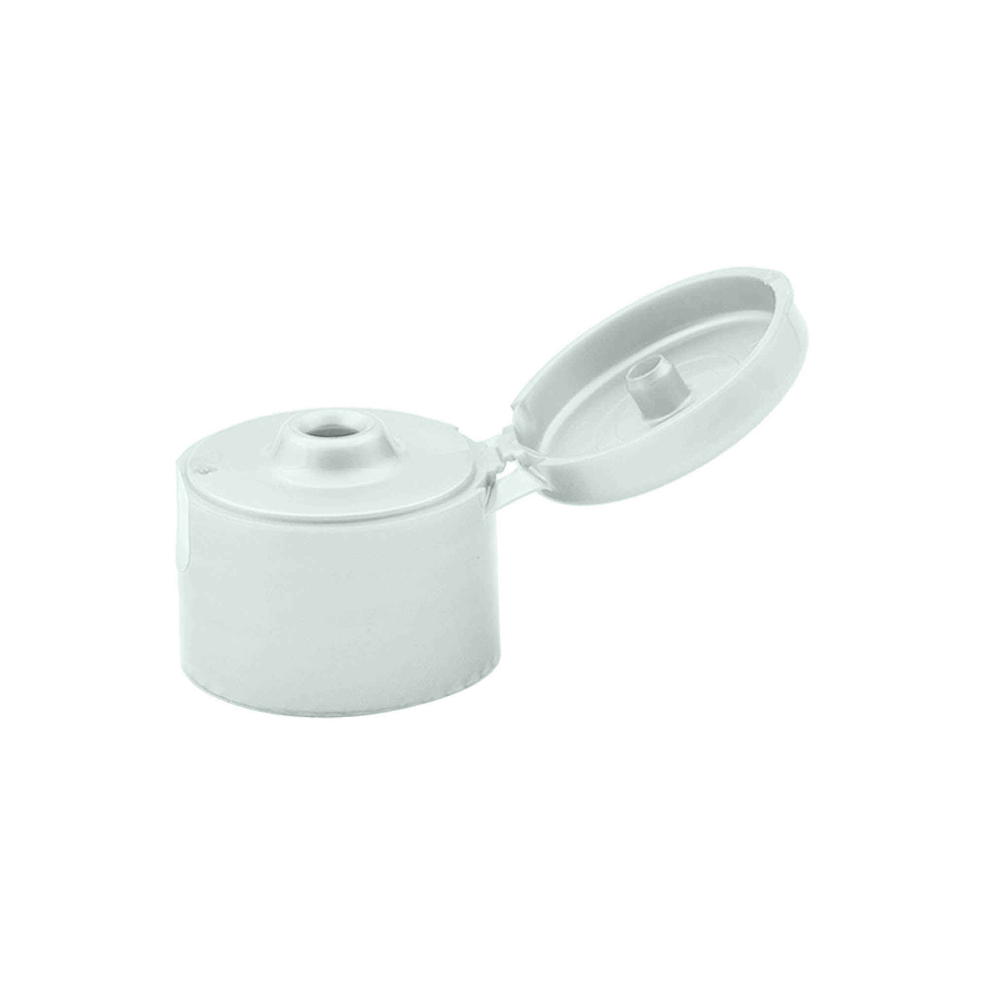 Skrukapsel med hengsel, PP-plast, sølv, for åpning: 24/410 Skrukapsel med hengsel, PP-plast, sølv, for åpning: 24/410