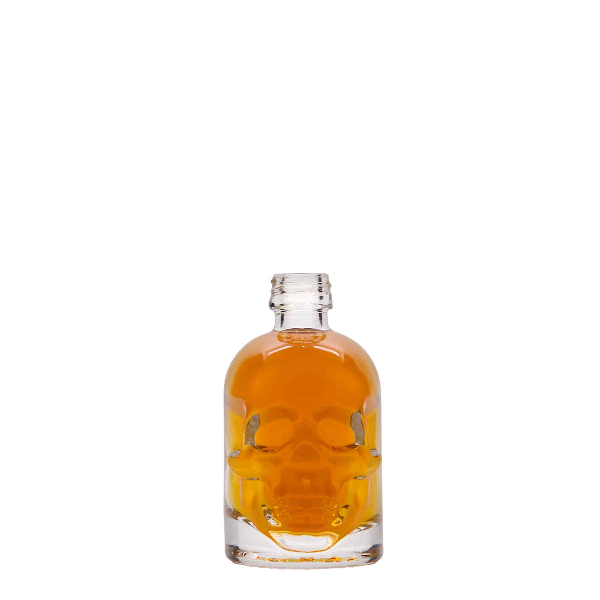 50 ml glassflaske "Hodeskalle", åpning: PP 18
