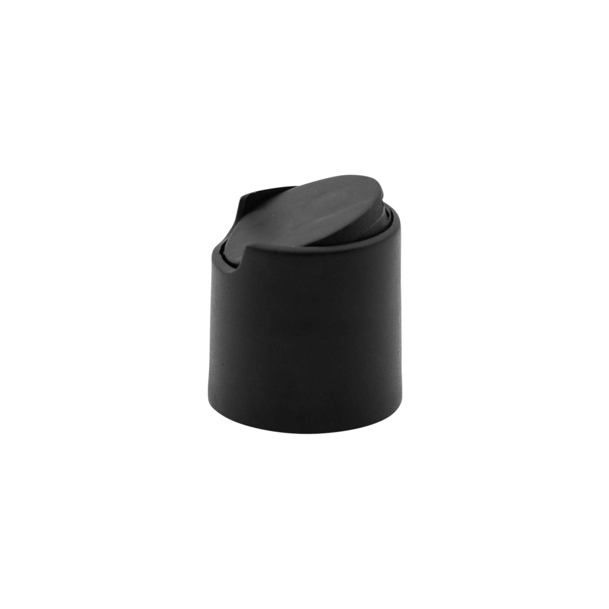 Skrukork Disc Top, PP-plast, svart, for åpning: 24/410 Skrukork Disc Top, PP-plast, svart, for åpning: 24/410