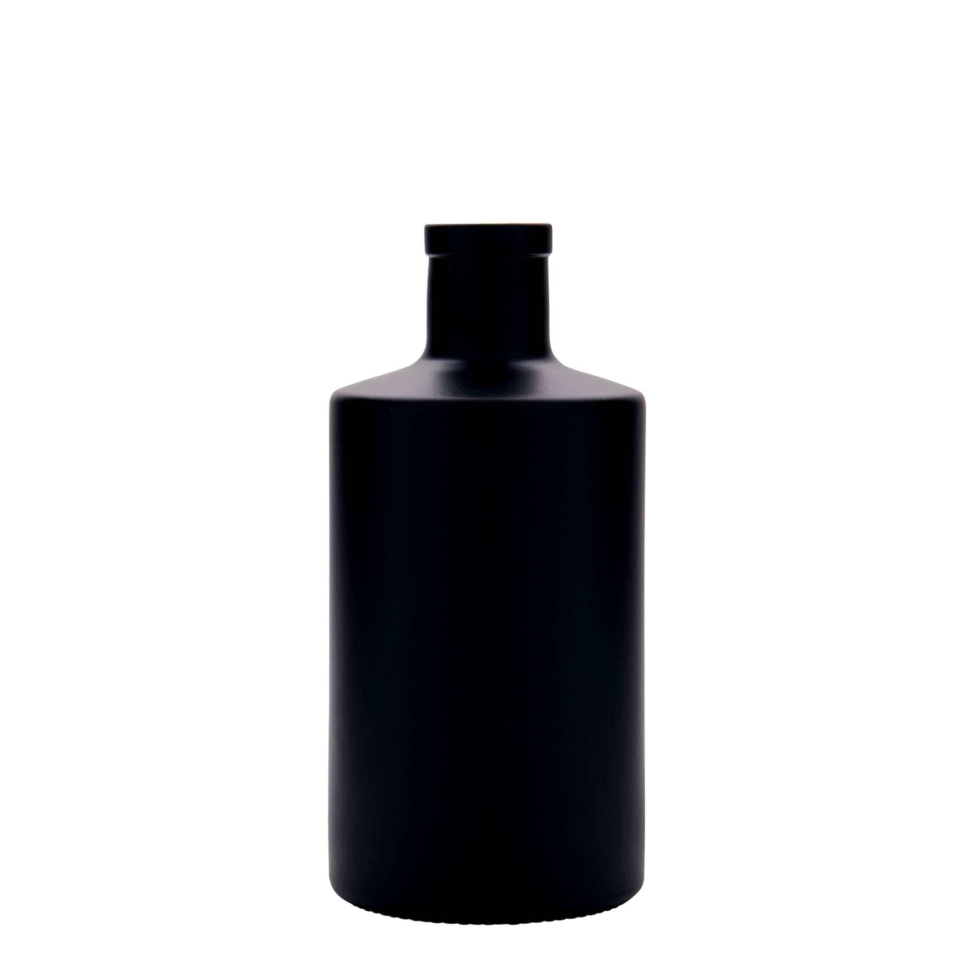 500 ml glassflaske "Caroline", svart, åpning: Kork 500 ml glassflaske "Caroline", svart, åpning: Kork