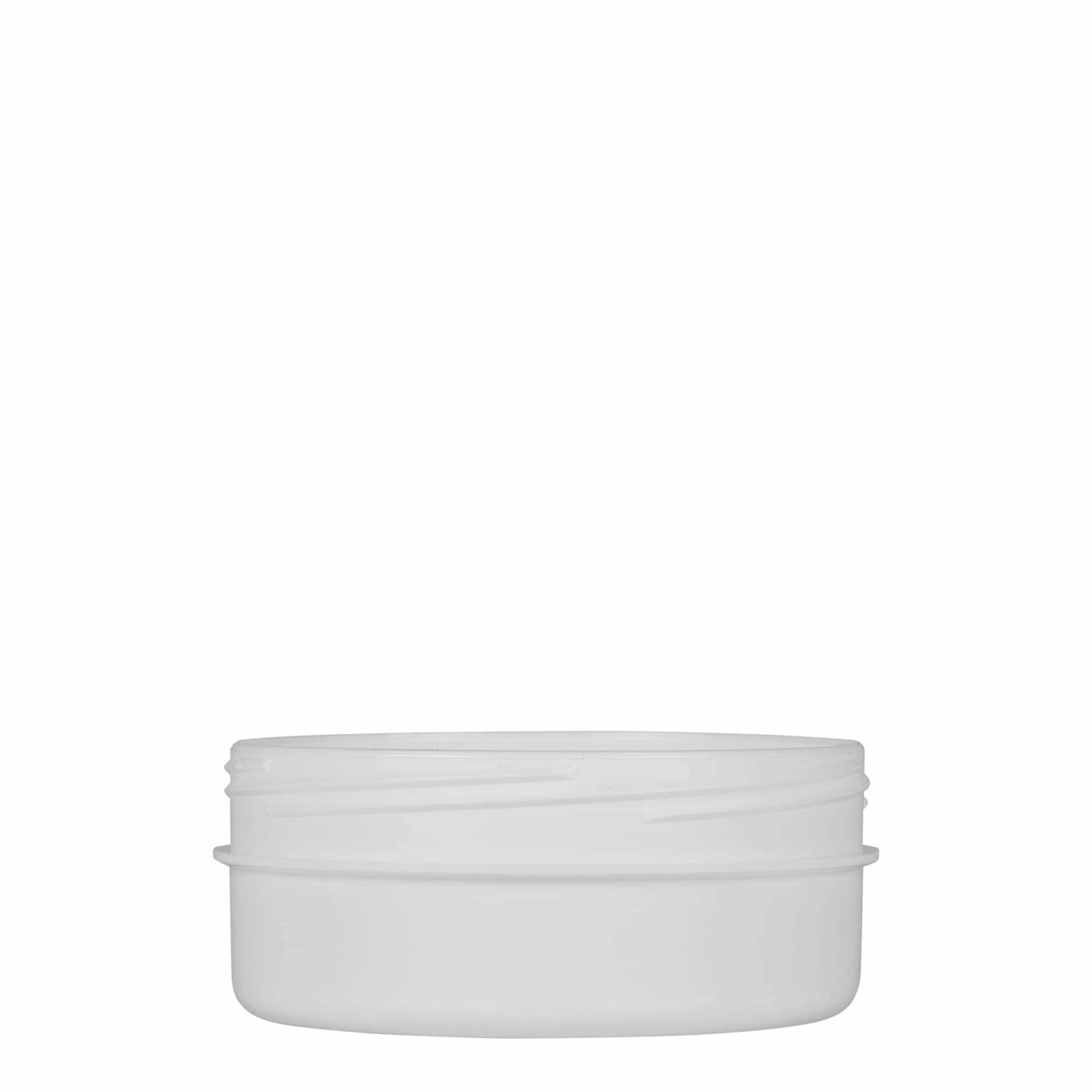 125 ml plastboks "White Line", PP, hvit, åpning: Skrulokk 125 ml plastboks "White Line", PP, hvit, åpning: Skrulokk
