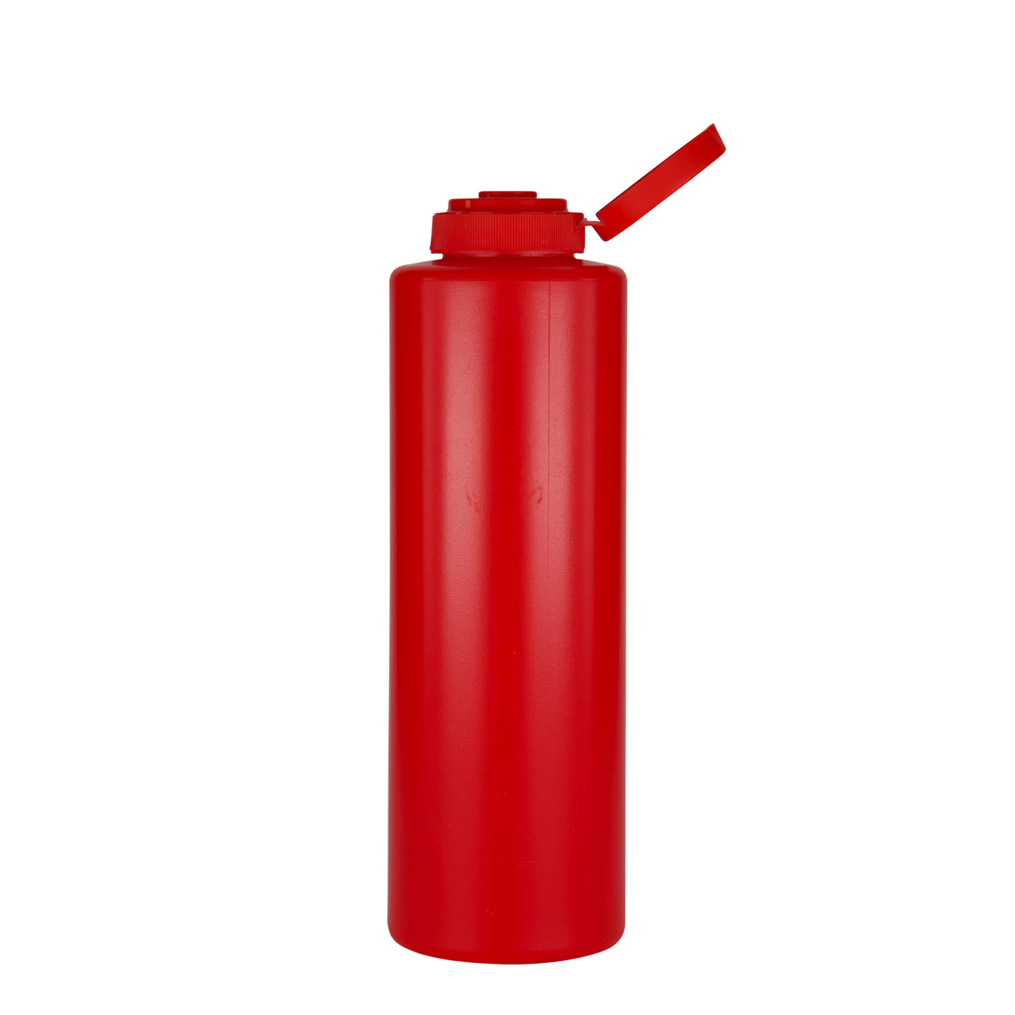 500 ml sausflaske, LDPE-plast, rød, åpning: 38/400 500 ml sausflaske, LDPE-plast, rød, åpning: 38/400