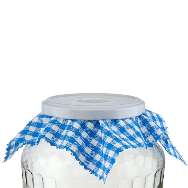 Stoffhette rutete 15x15, kvadratisk, tekstil, petrol, åpning: TO58-TO82