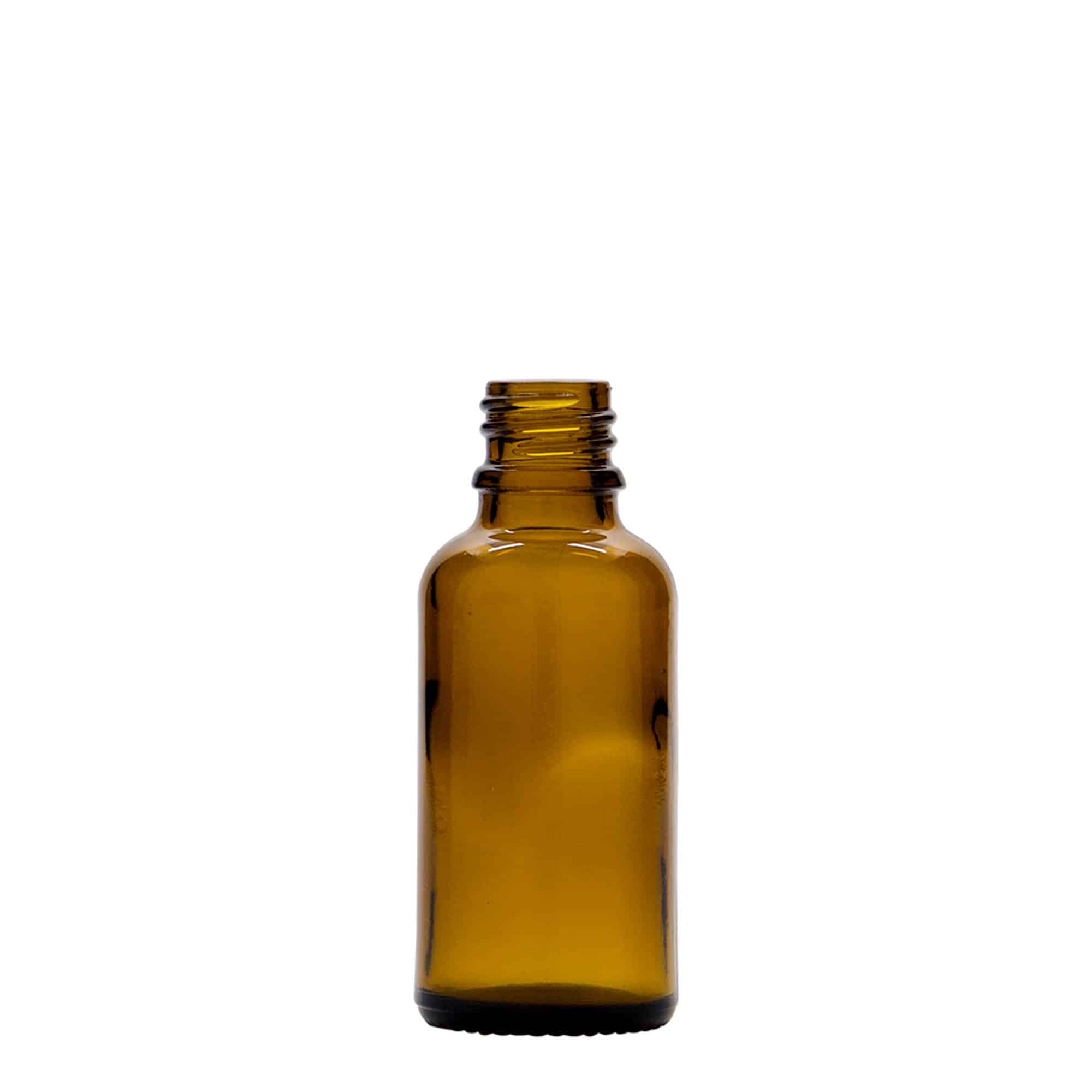 30 ml sprayflaske medisin, glass, brun, åpning: DIN 18