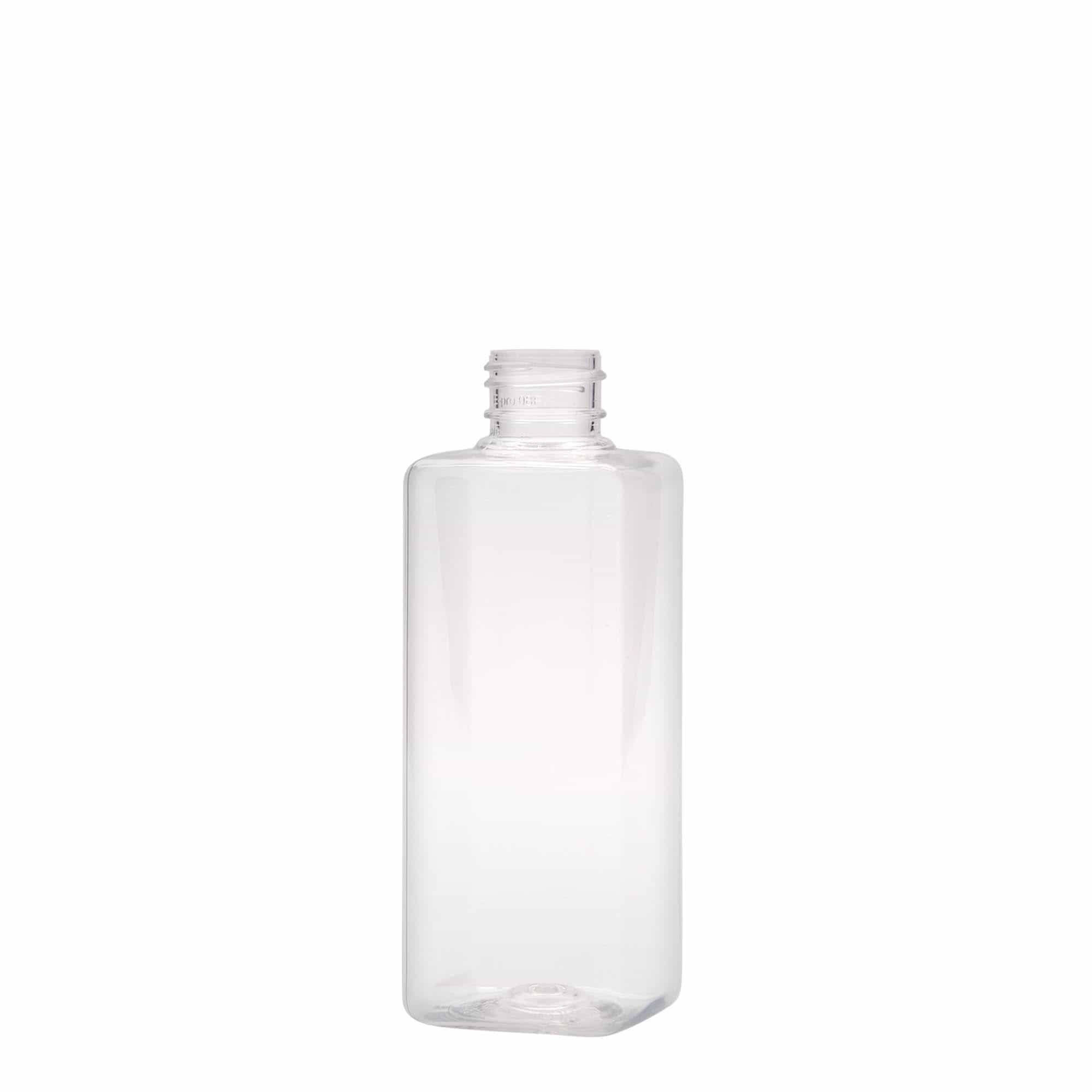 200 ml PET-flaske "Karl", kvadratisk, plast, åpning: GPI 24/410