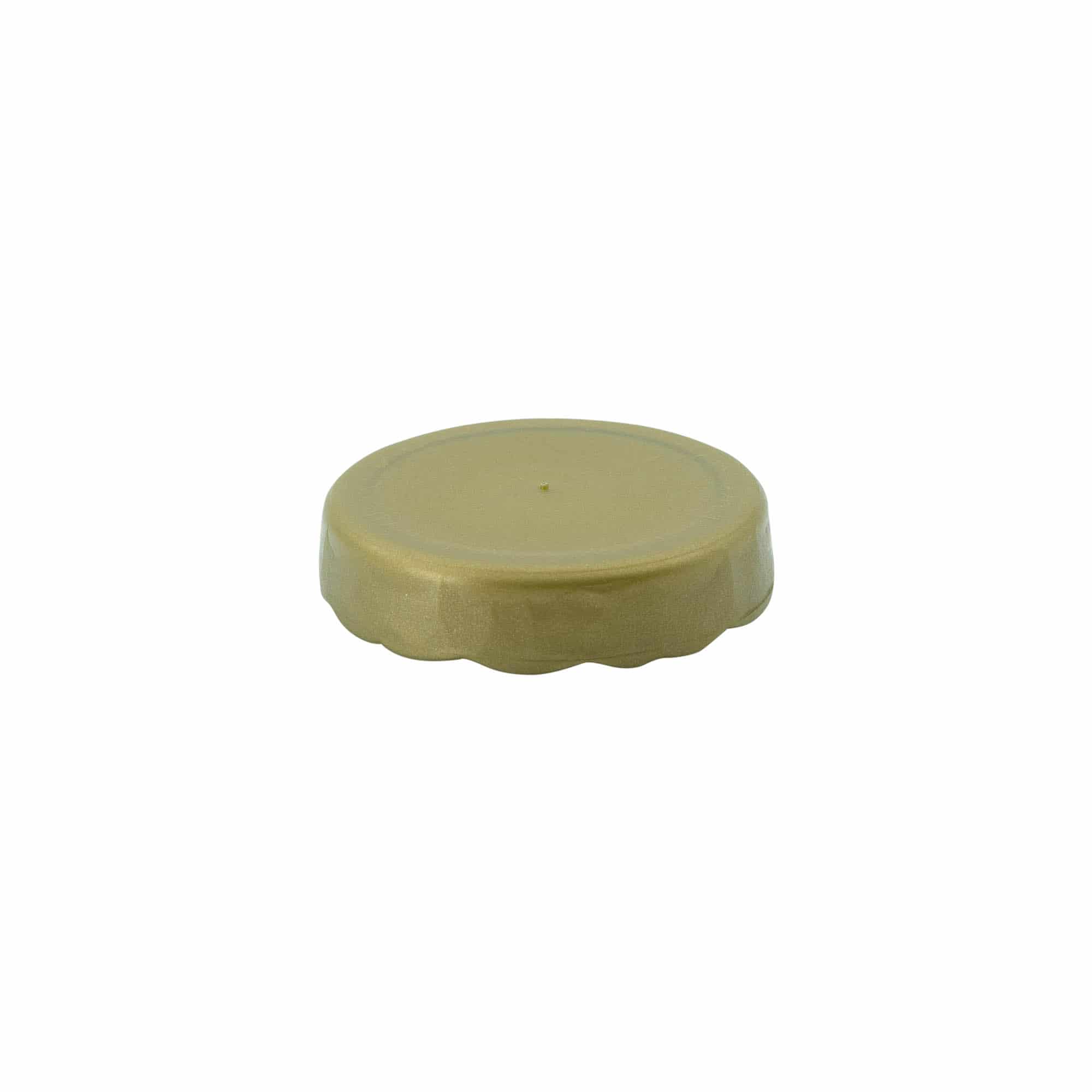 Påleggslokk for keramikkkrukke med smal hals, HDPE-plast, gullfarget Påleggslokk for keramikkkrukke med smal hals, HDPE-plast, gullfarget
