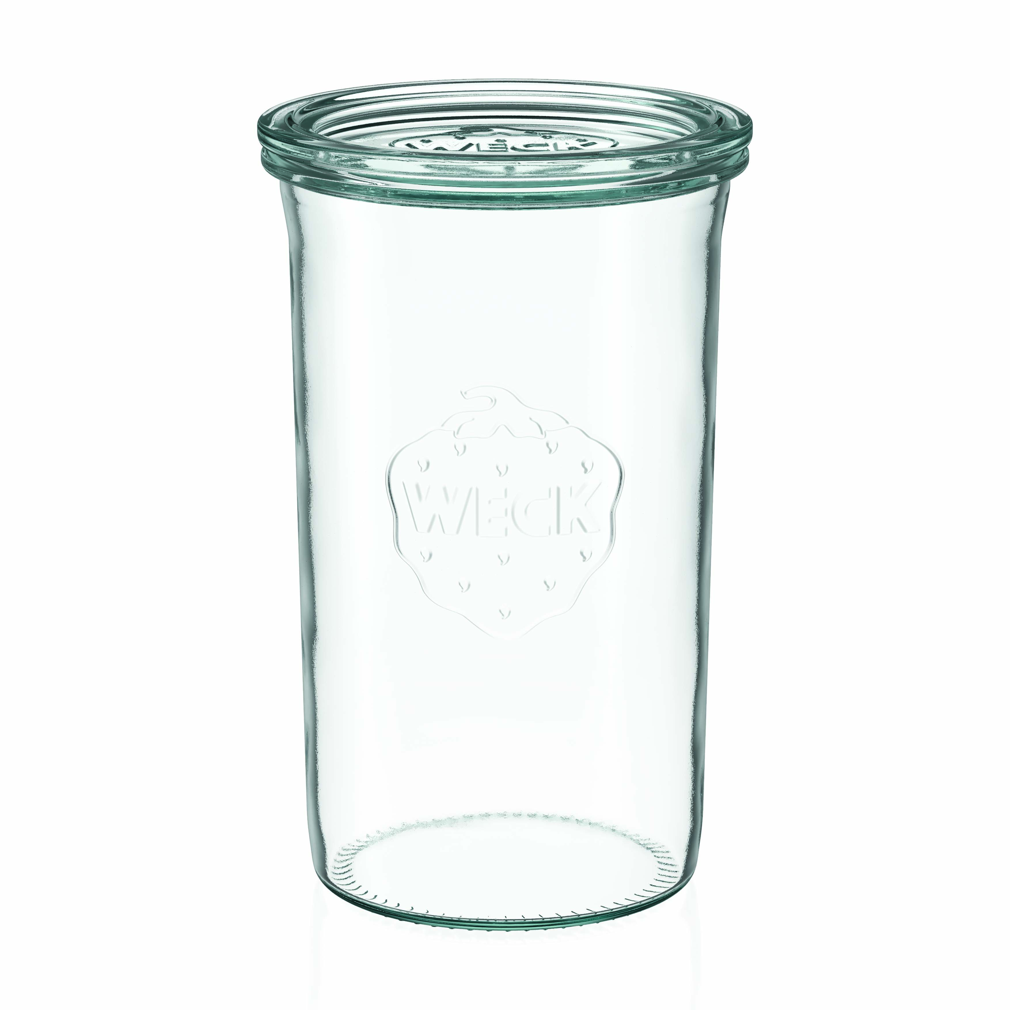 6x 1000 ml WECK-sylteglass av terrintype med glasslokk RR 100