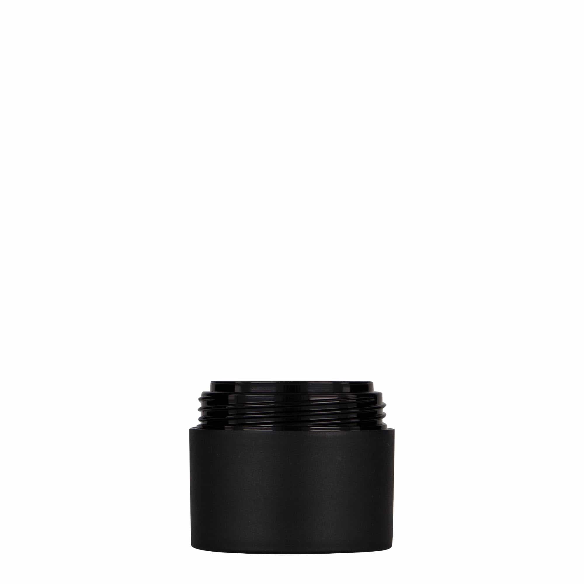 30 ml plastboks 'Antonella', PP, svart, åpning: skrukork