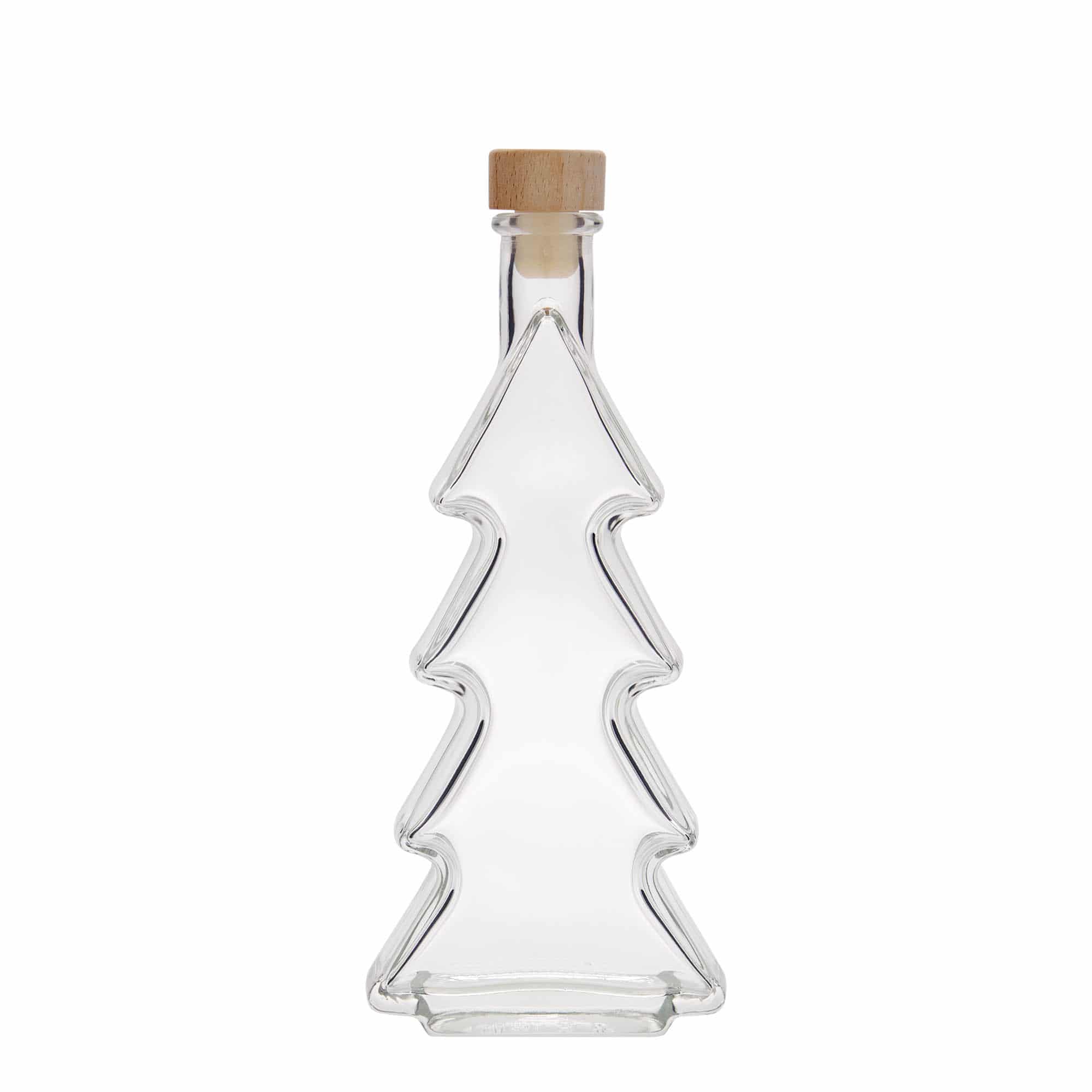 200 ml glassflaske 'Juletre', åpning: kork