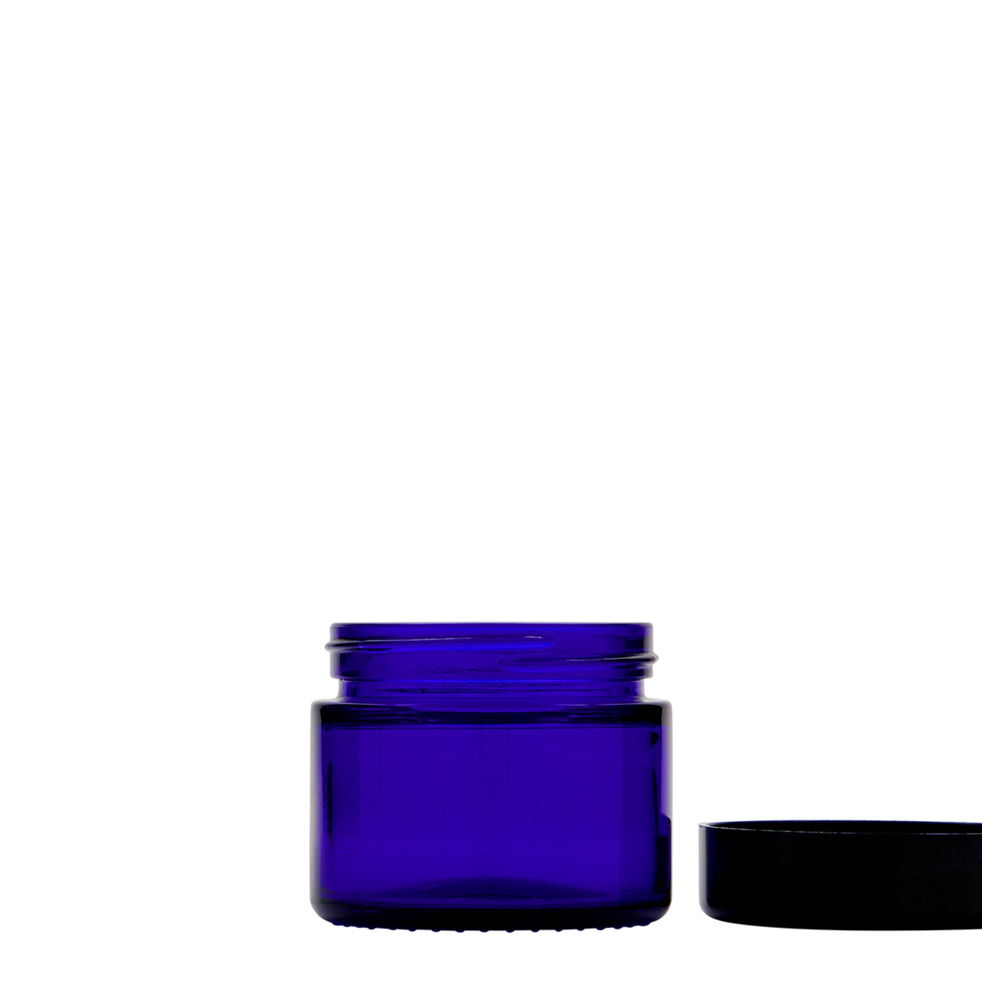 50 ml krukke 'Blue Edition', glass, kongeblå, åpning: skrukork 50 ml krukke 'Blue Edition', glass, kongeblå, åpning: skrukork