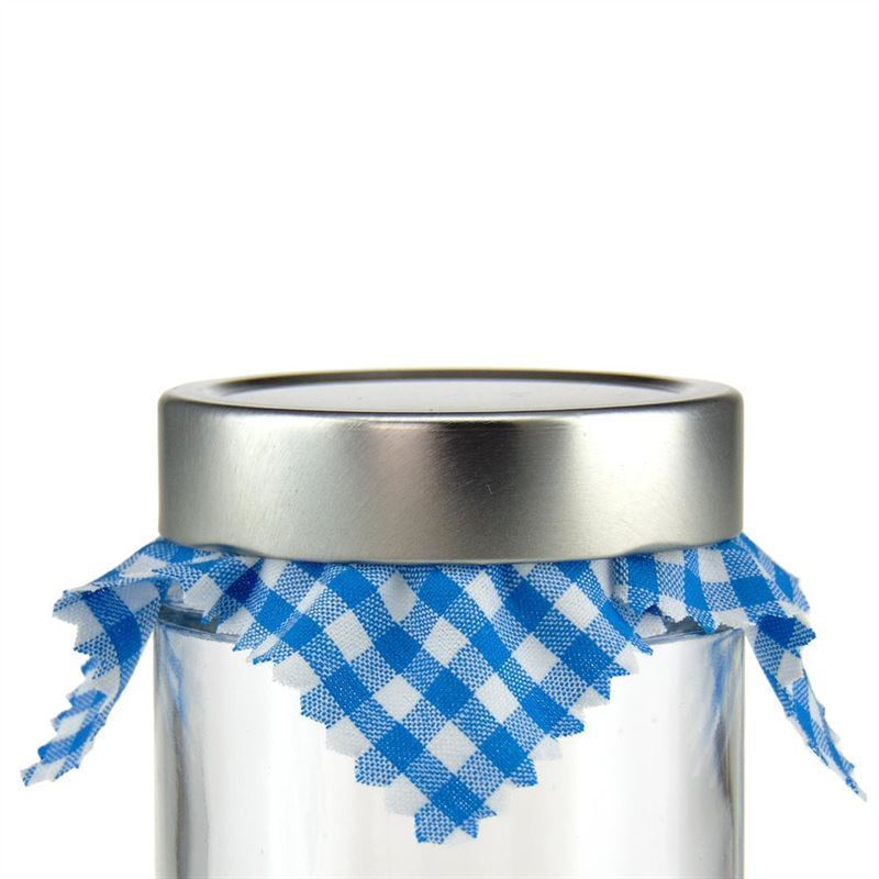 Rutete stoffserviett 12x12, kvadratisk, tekstil, blå, åpning: TO38-TO53