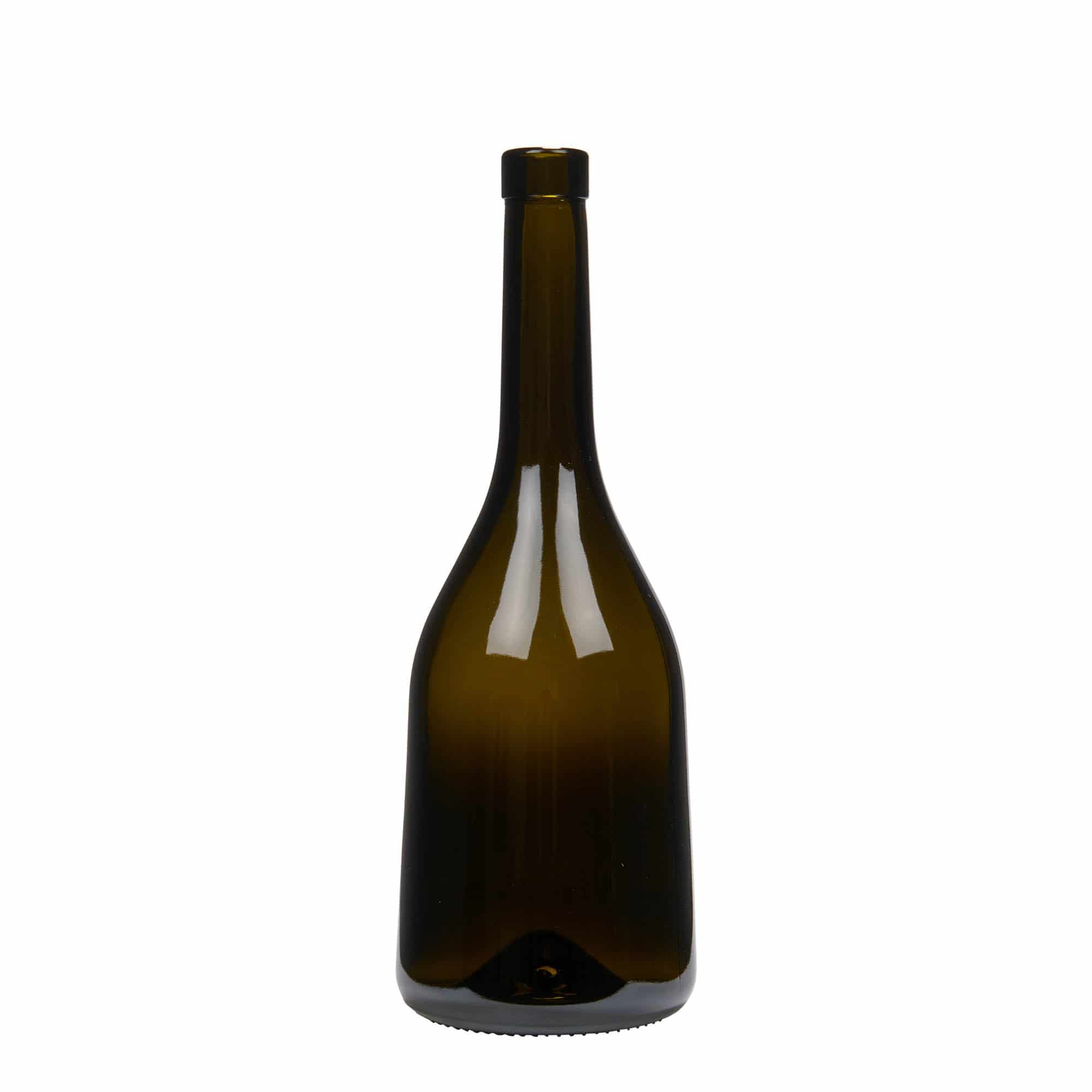 750 ml glassflaske "Rustica", antikkgrønn, åpning: Kork