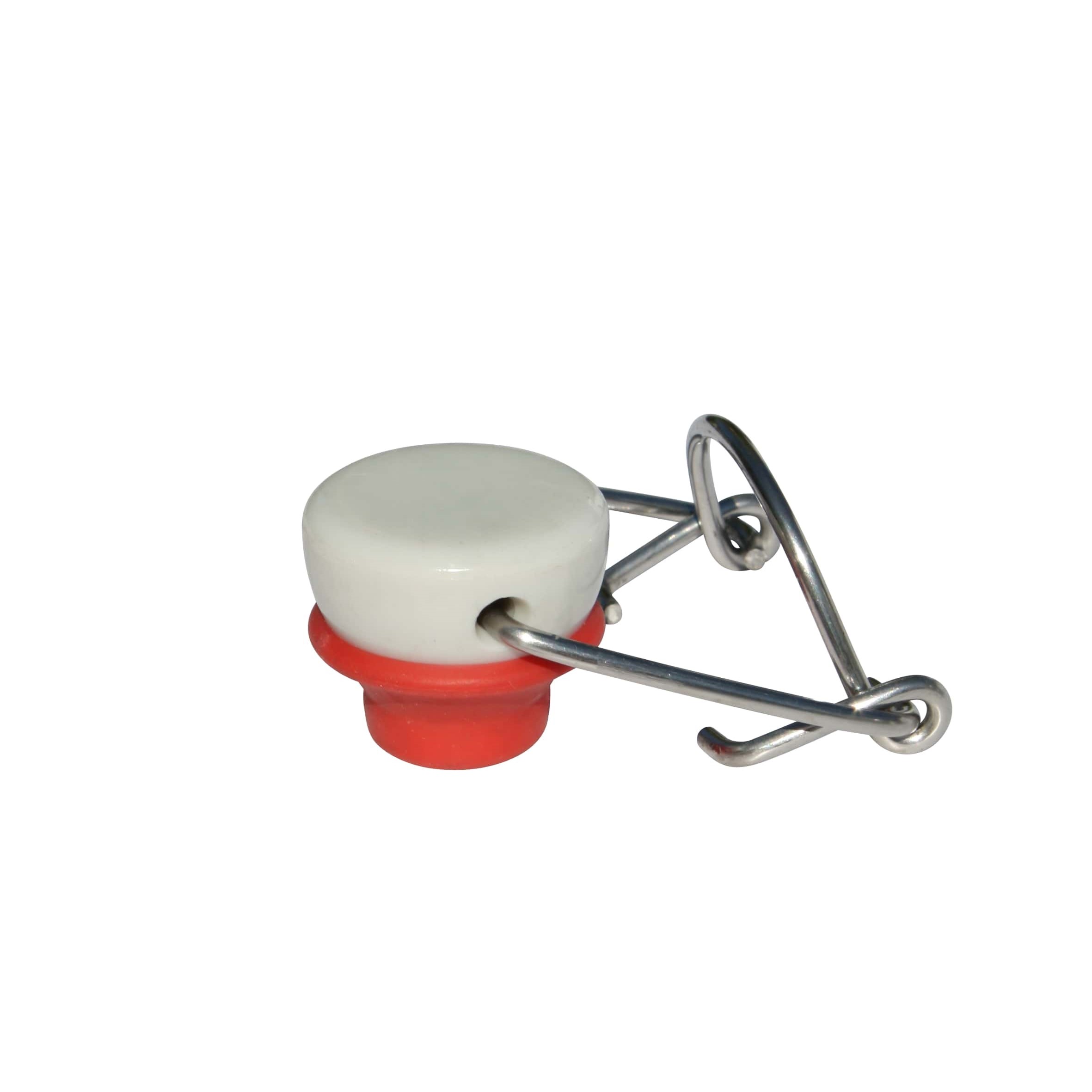 Spennelås spesialstørrelse, plast, rød-hvit Spennelås spesialstørrelse, plast, rød-hvit