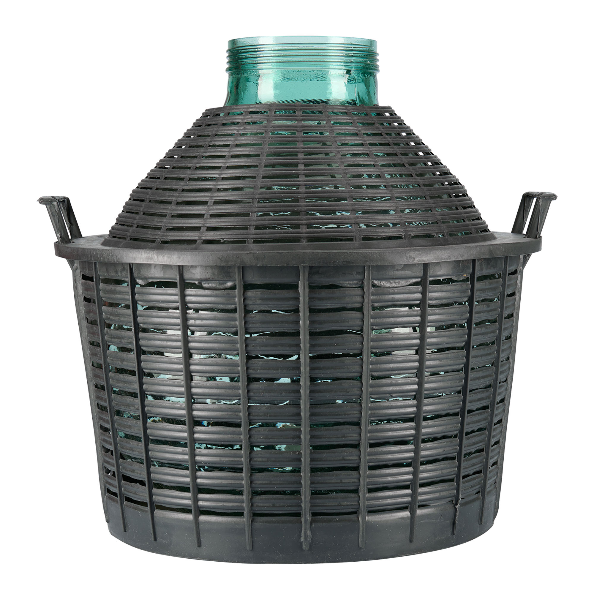 25 l ballongflaske med vid hals, glass, åpning: skrukork