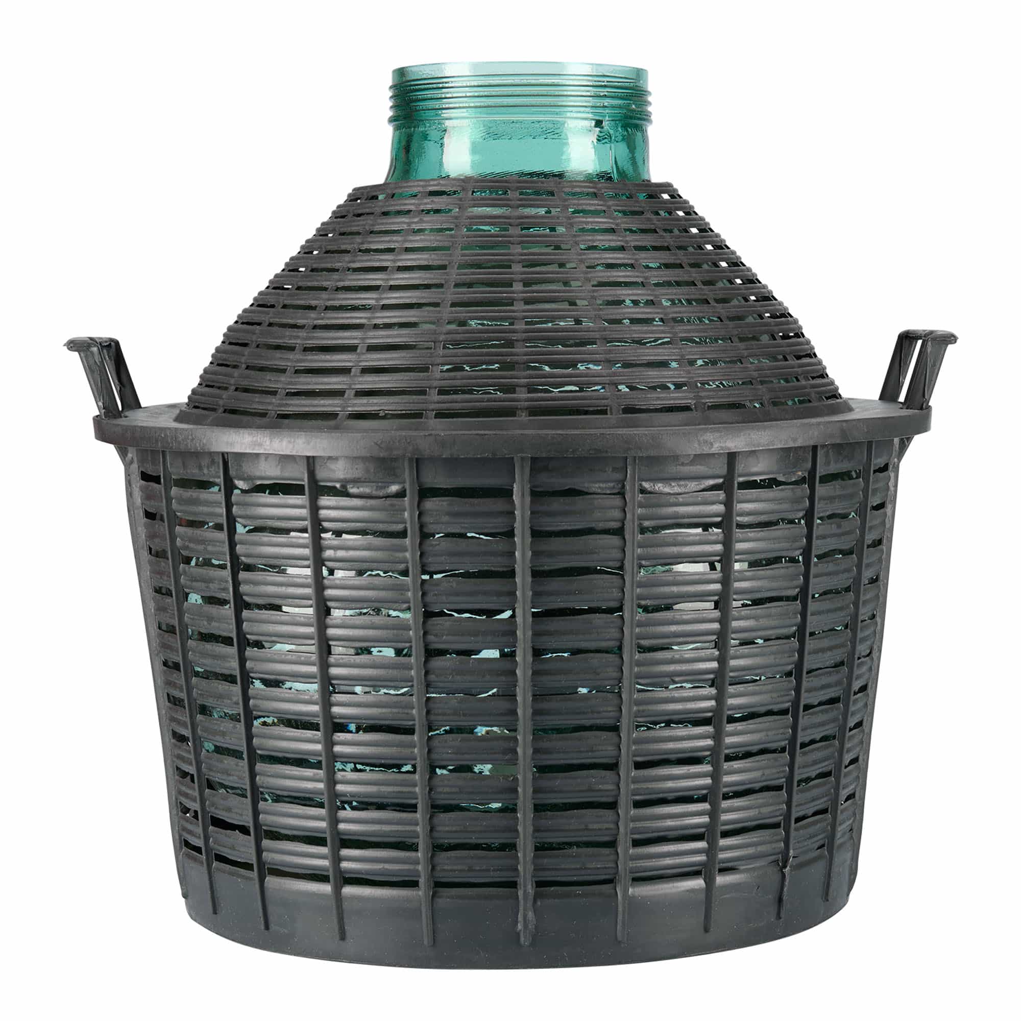 25 l ballongflaske med vid hals, glass, åpning: skrukork