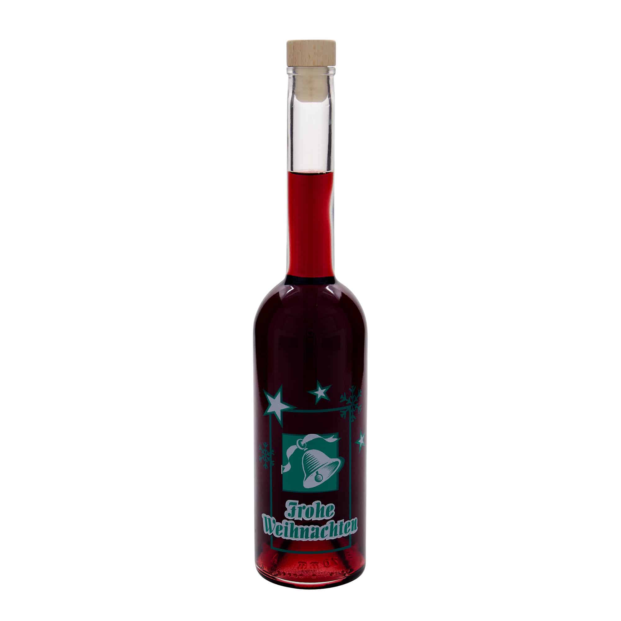 500 ml glassflaske "Opera", motiv: God jul, åpning: Kork