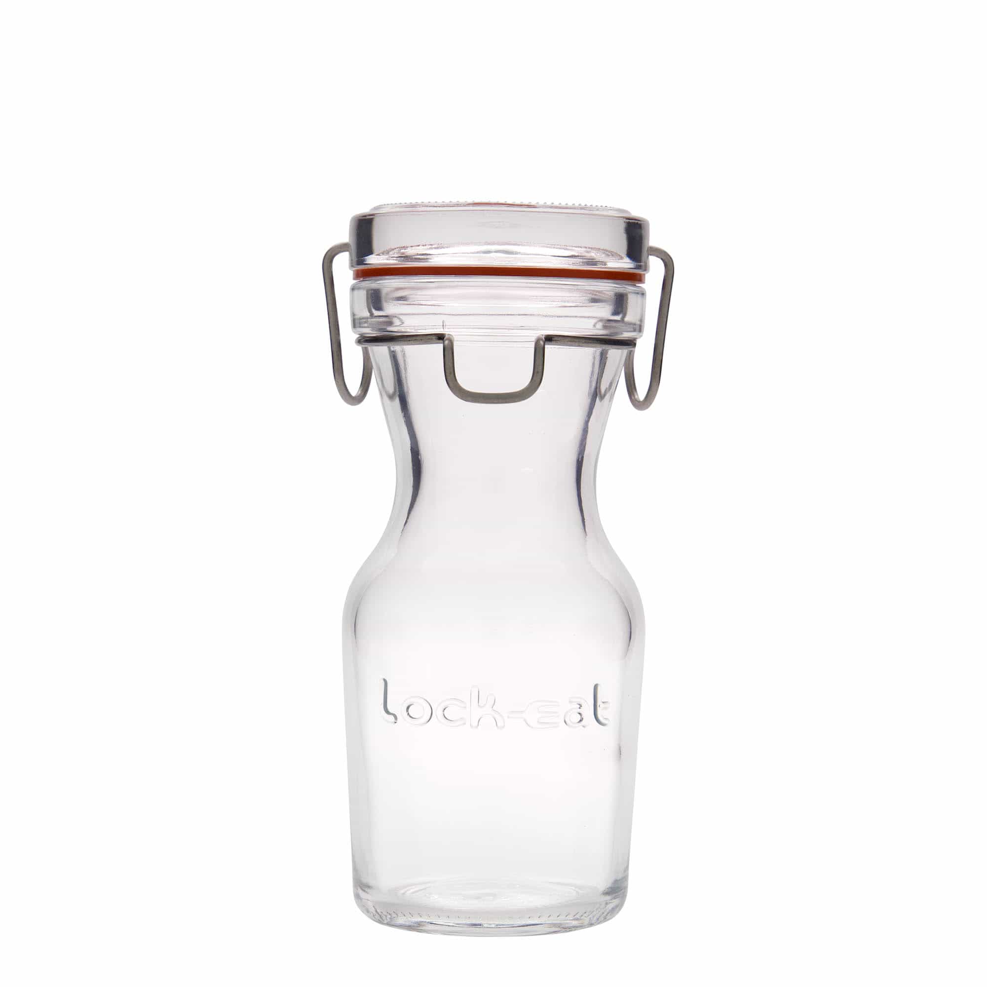 250 ml glasskaraffel 'Lock-Eat', åpning: trådspenne-lukking