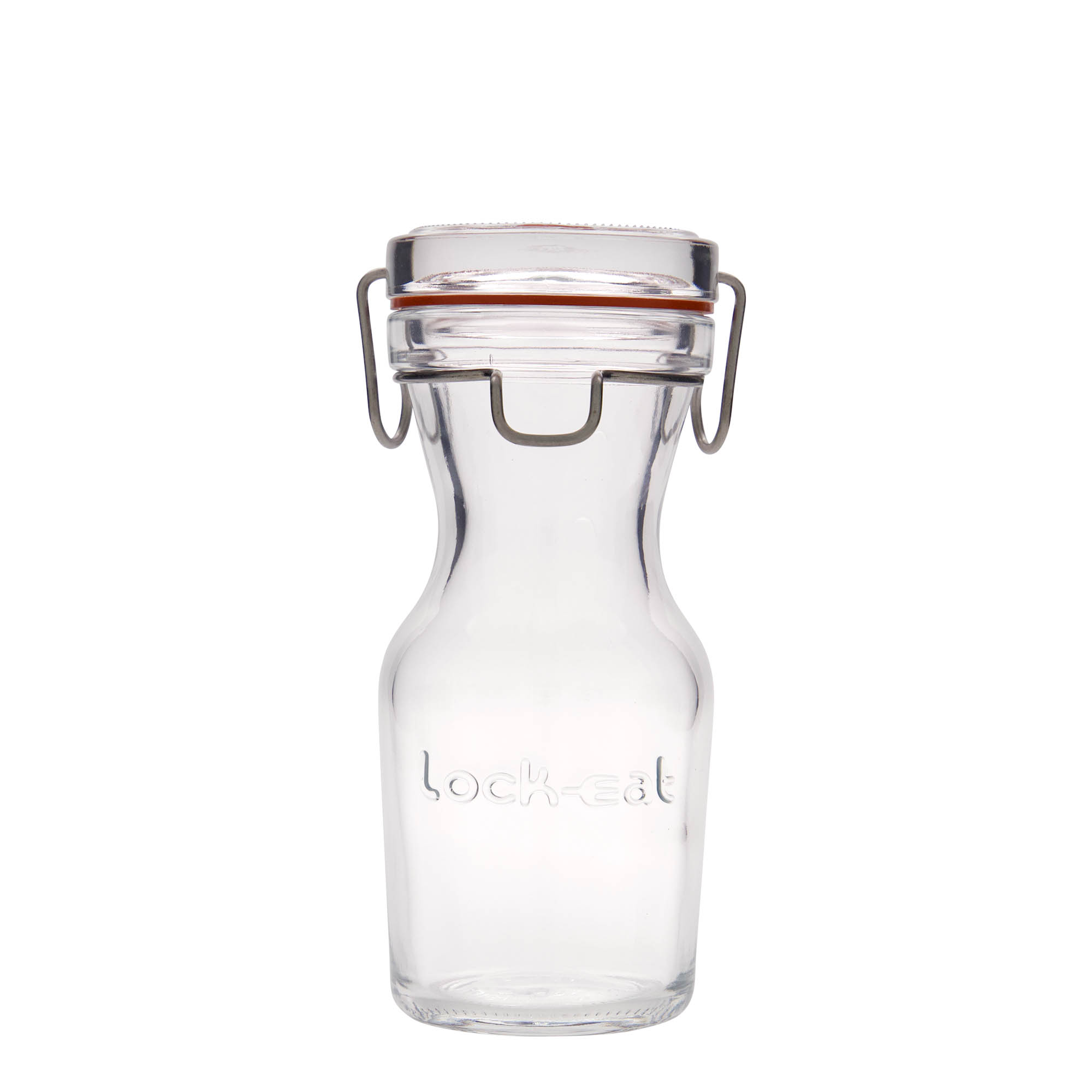 250 ml glasskaraffel 'Lock-Eat', åpning: trådspenne-lukking