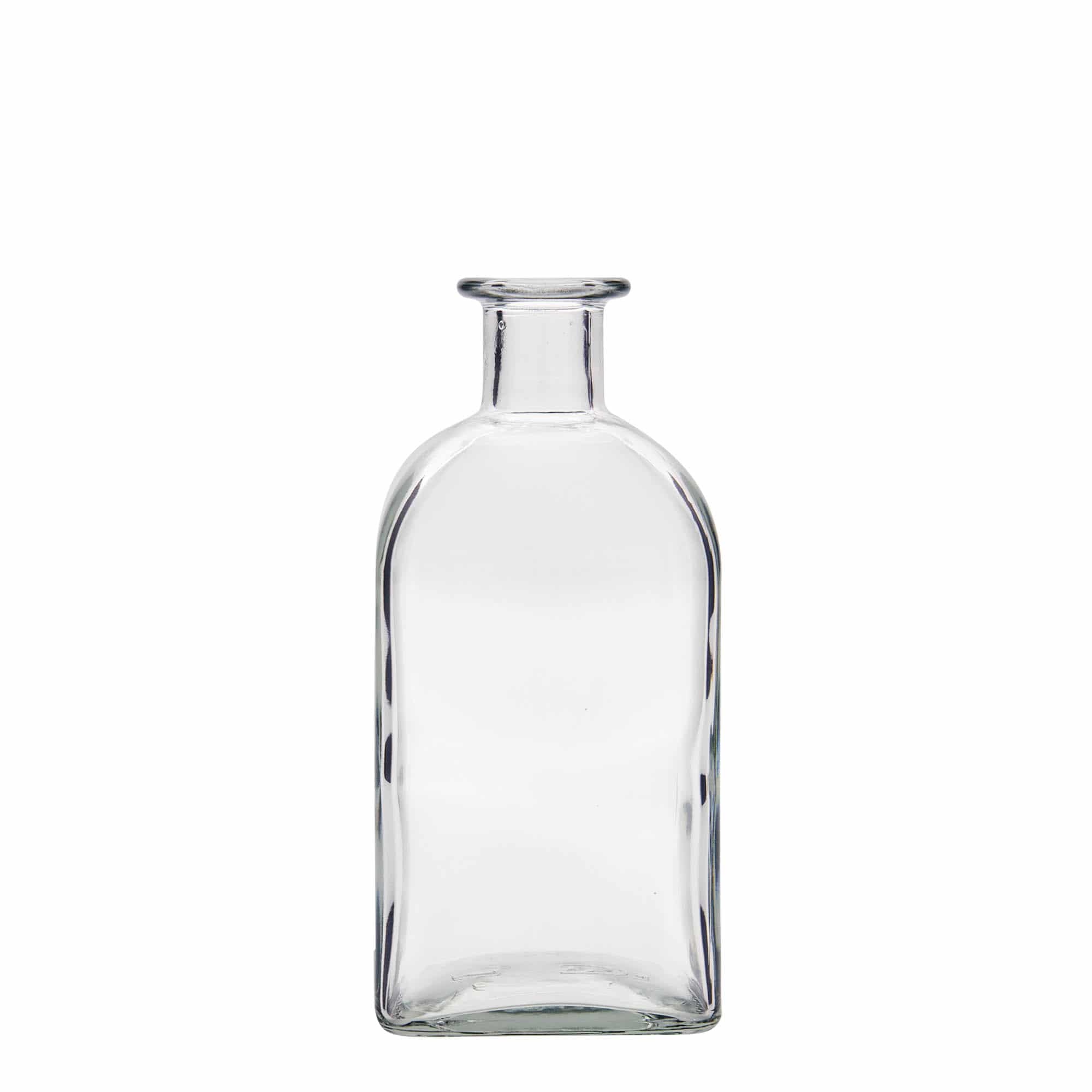 500 ml apotekerglassflaske Carré, kvadratisk, åpning: Kork 500 ml apotekerglassflaske Carré, kvadratisk, åpning: Kork