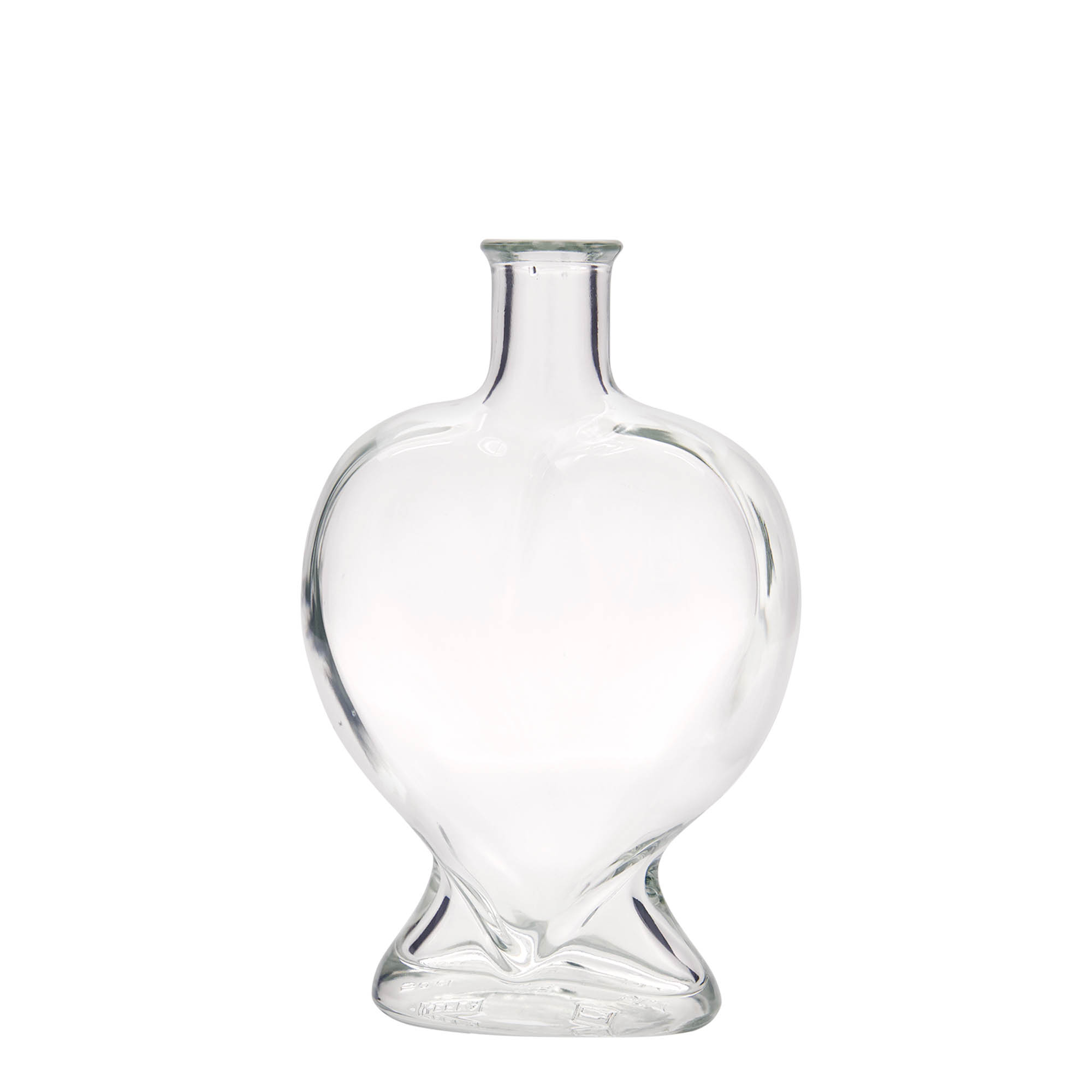 500 ml glassflaske 'Hjerte', munn: kork