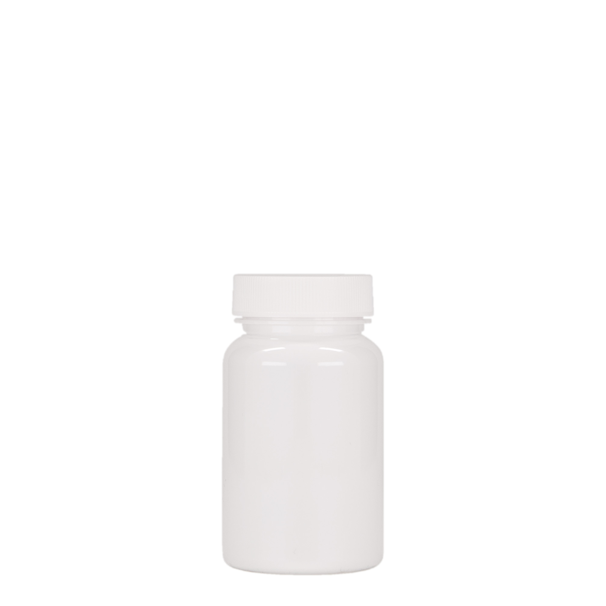 75 ml PET-beholder, plast, hvit, åpning: 38/400