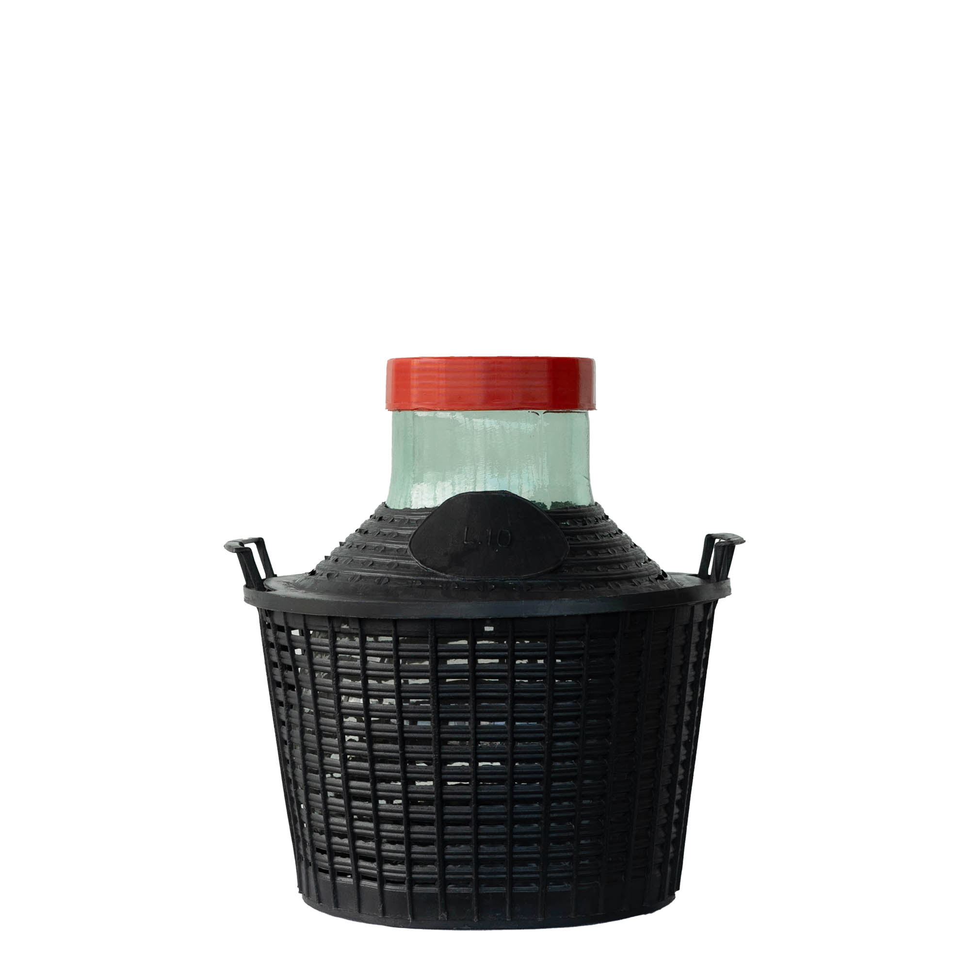 10 l ballongflaske med vid åpning, glass, munnstykke: skrukork 10 l ballongflaske med vid åpning, glass, munnstykke: skrukork