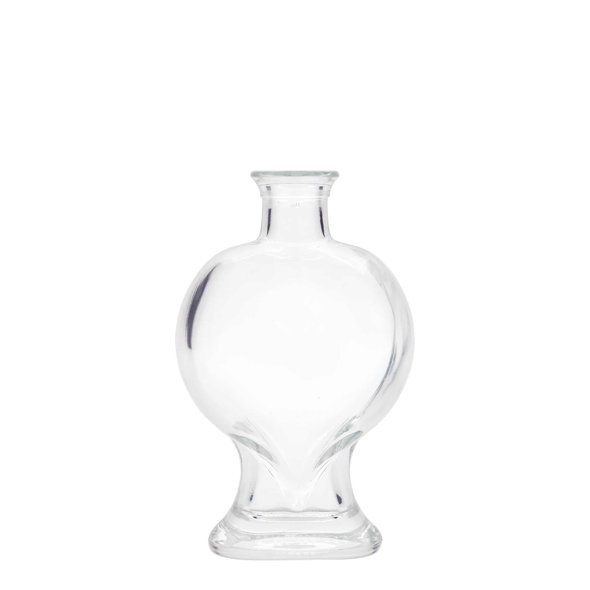 200 ml glassflaske "hjerte", åpning: Kork 200 ml glassflaske "hjerte", åpning: Kork