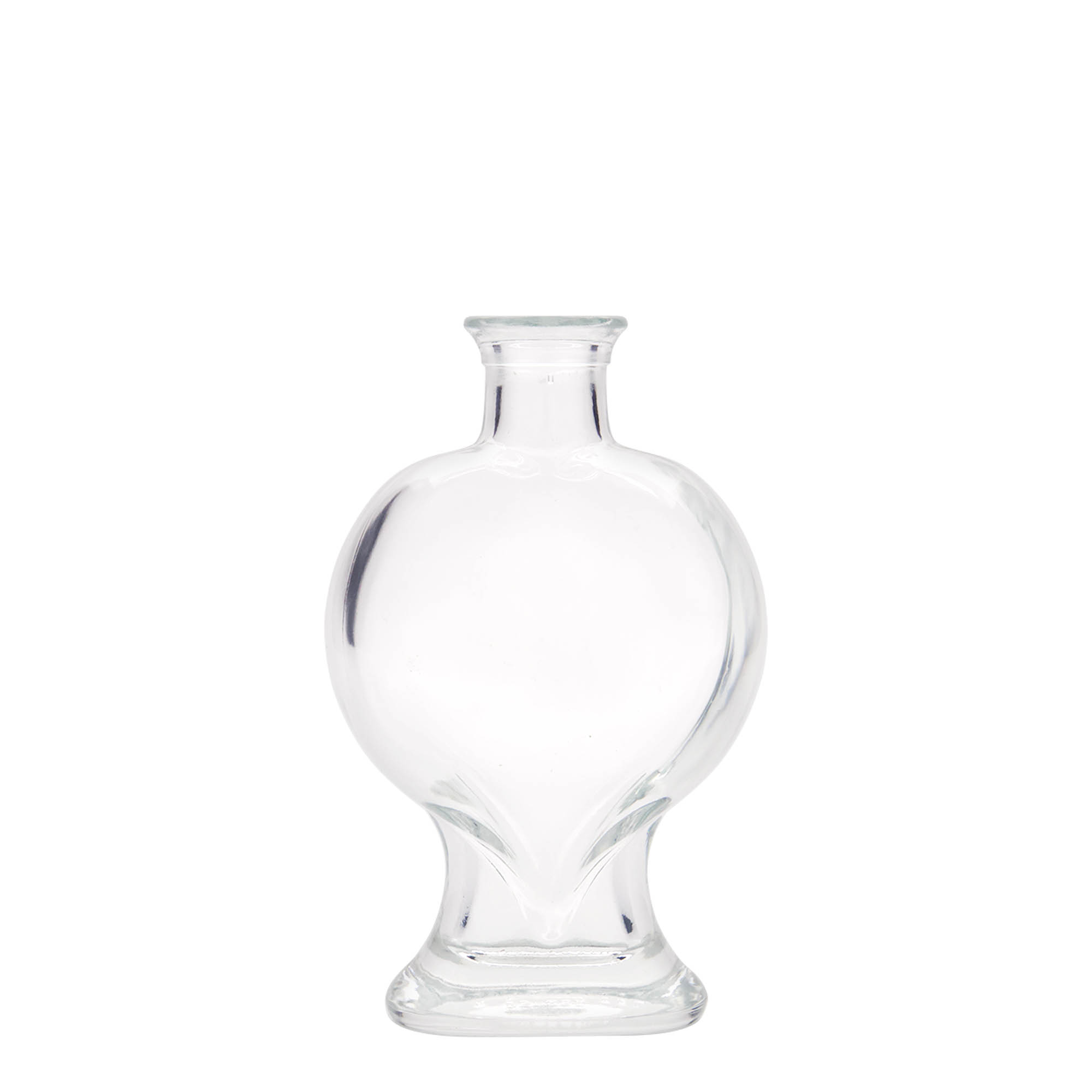 200 ml glassflaske 'Hjerte', åpning: kork